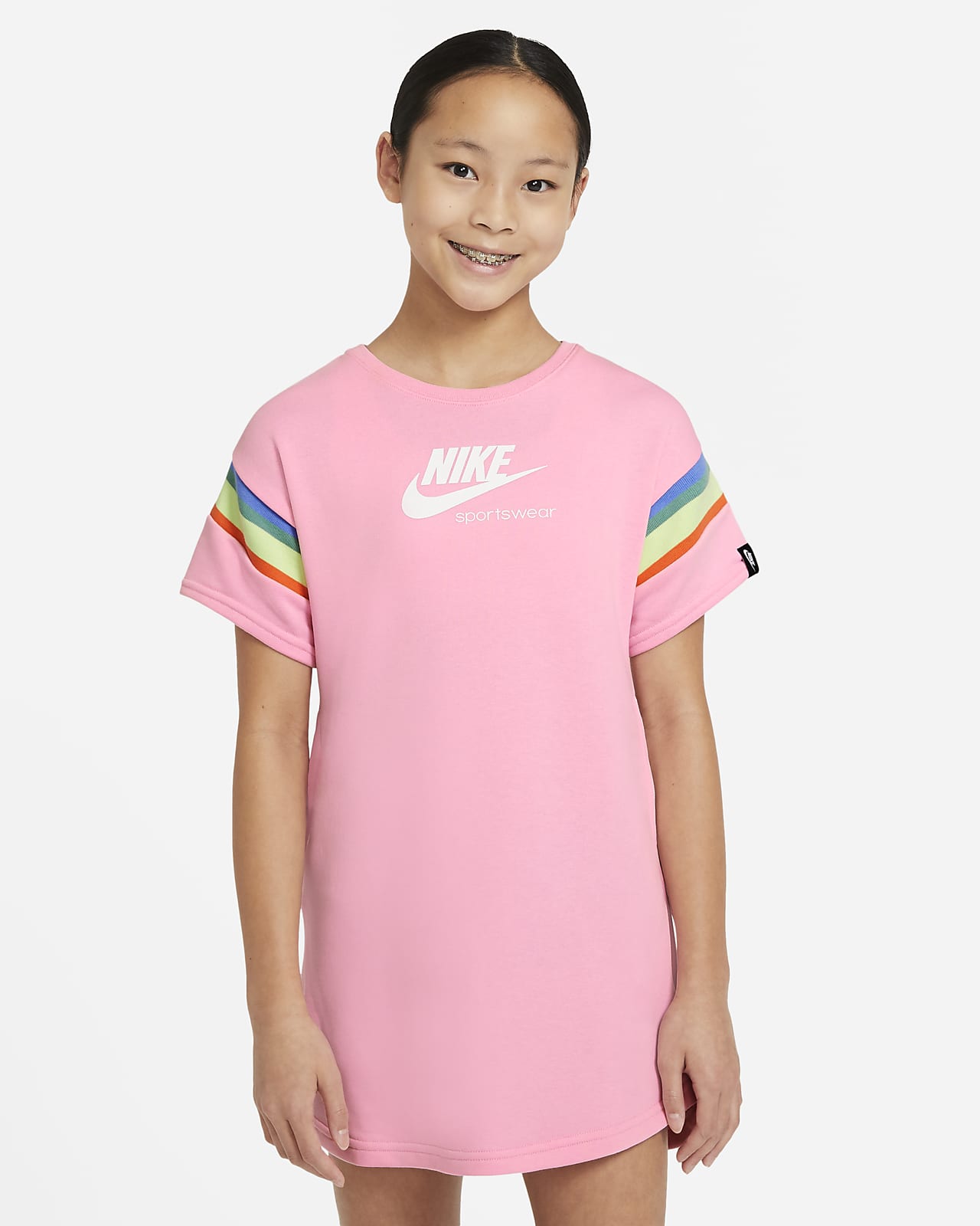 Nike Sportswear Heritage Big Kids Girls Short Sleeve Dress