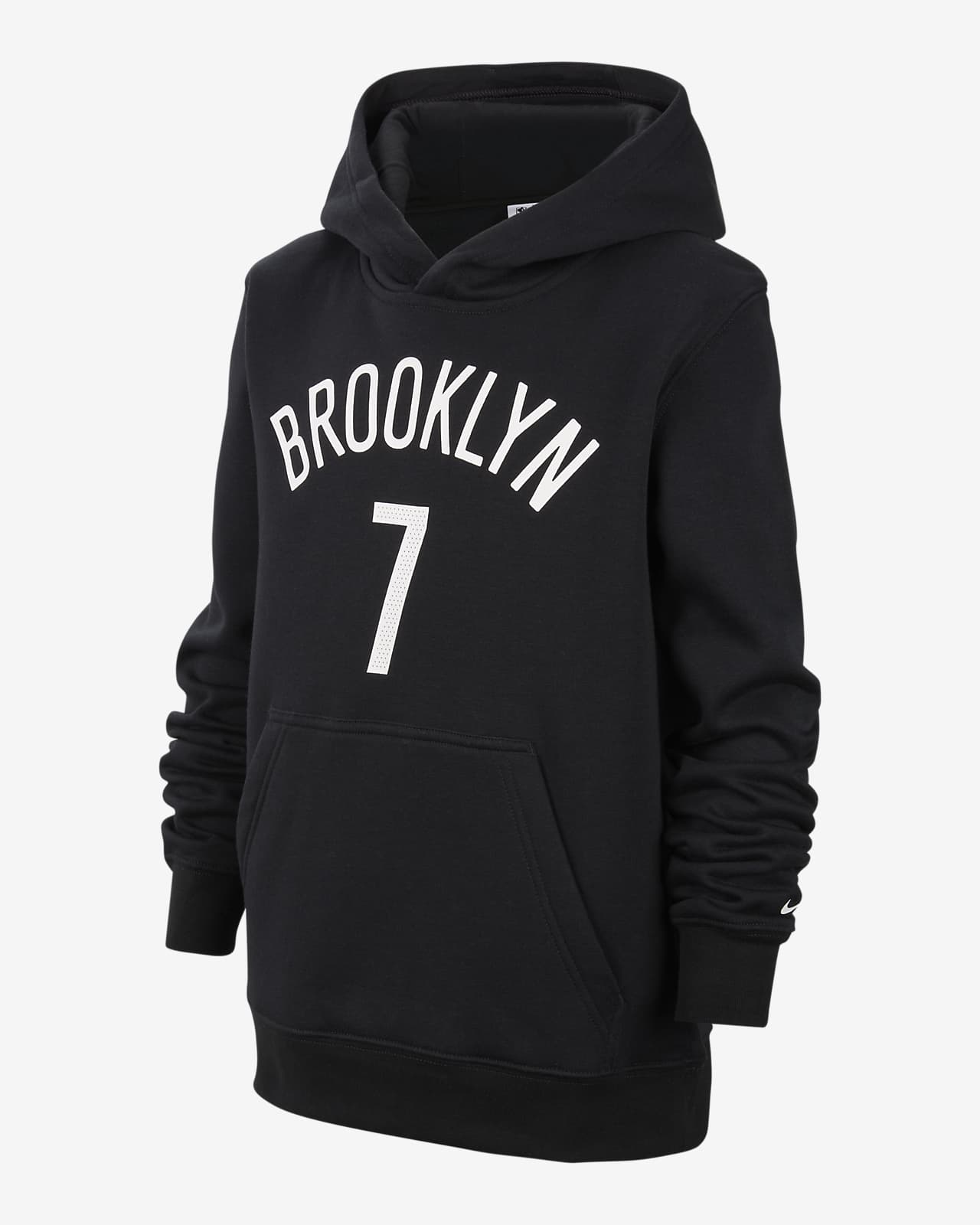 Felpa pullover in fleece con cappuccio Brooklyn Nets Essential Nike NBA - Ragazzi