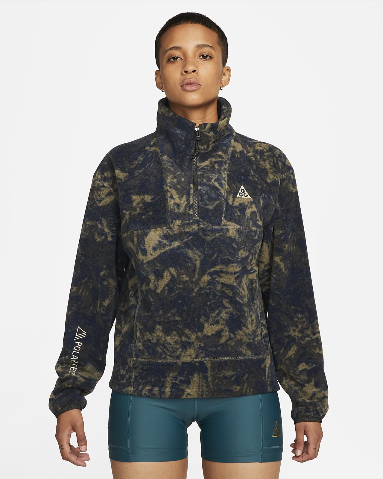 Nike ACG Therma-FIT "Wolf Tree" Women's All-over Print 1/2-Zip Top