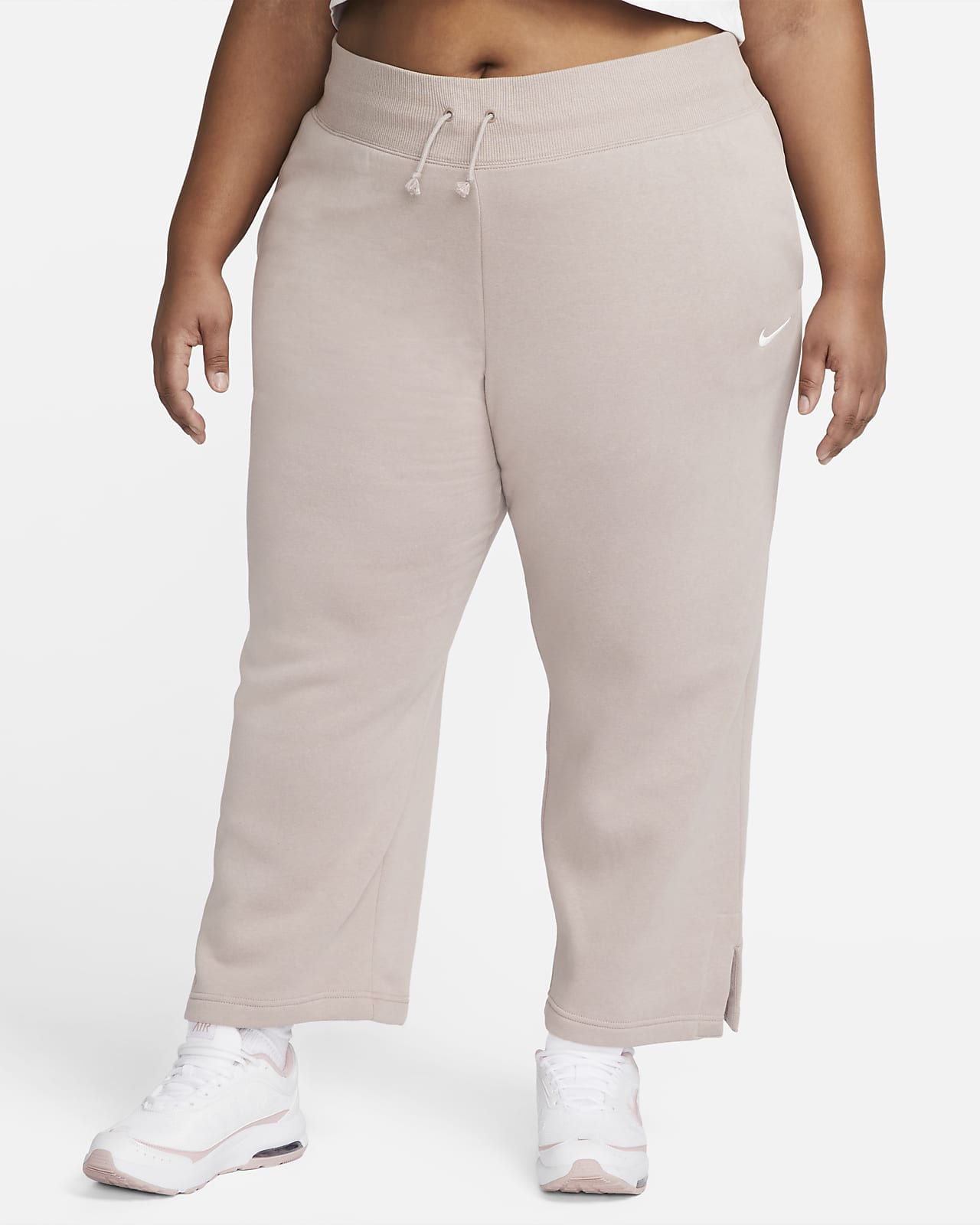 Nike Sportswear Phoenix Fleece Women's High-Waisted Wide-Leg Tracksuit Bottoms (Plus Size)