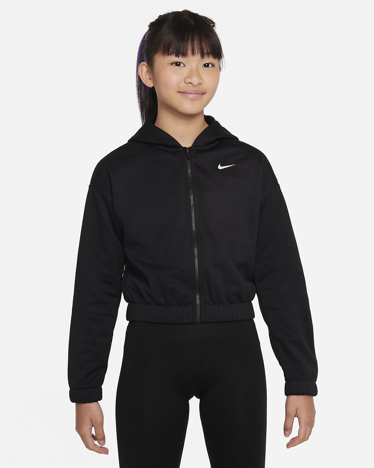 Nike Therma-FIT Trainings-Hoodie mit durchgehendem Reißverschluss für ältere Kinder (Mädchen)