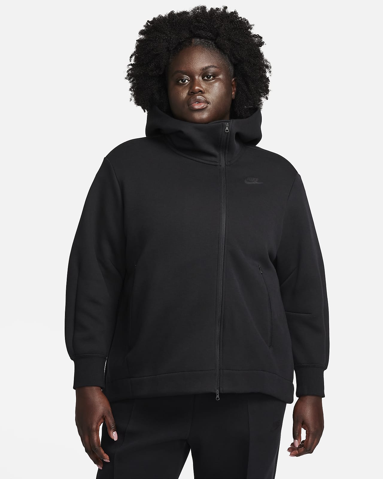 Sudadera con gorro oversized de cierre completo para mujer Nike Sportswear Tech Fleece (talla grande)