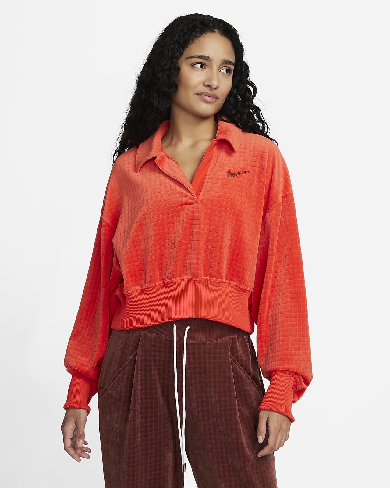 Polo de velour para mujer Nike Sportswear