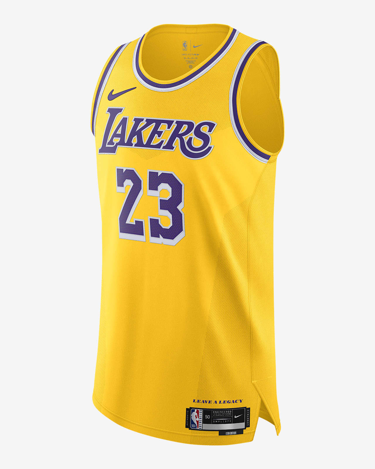 Jersey Nike Dri-FIT ADV de la NBA Authentic para hombre Los Angeles Lakers Icon Edition 2022/23