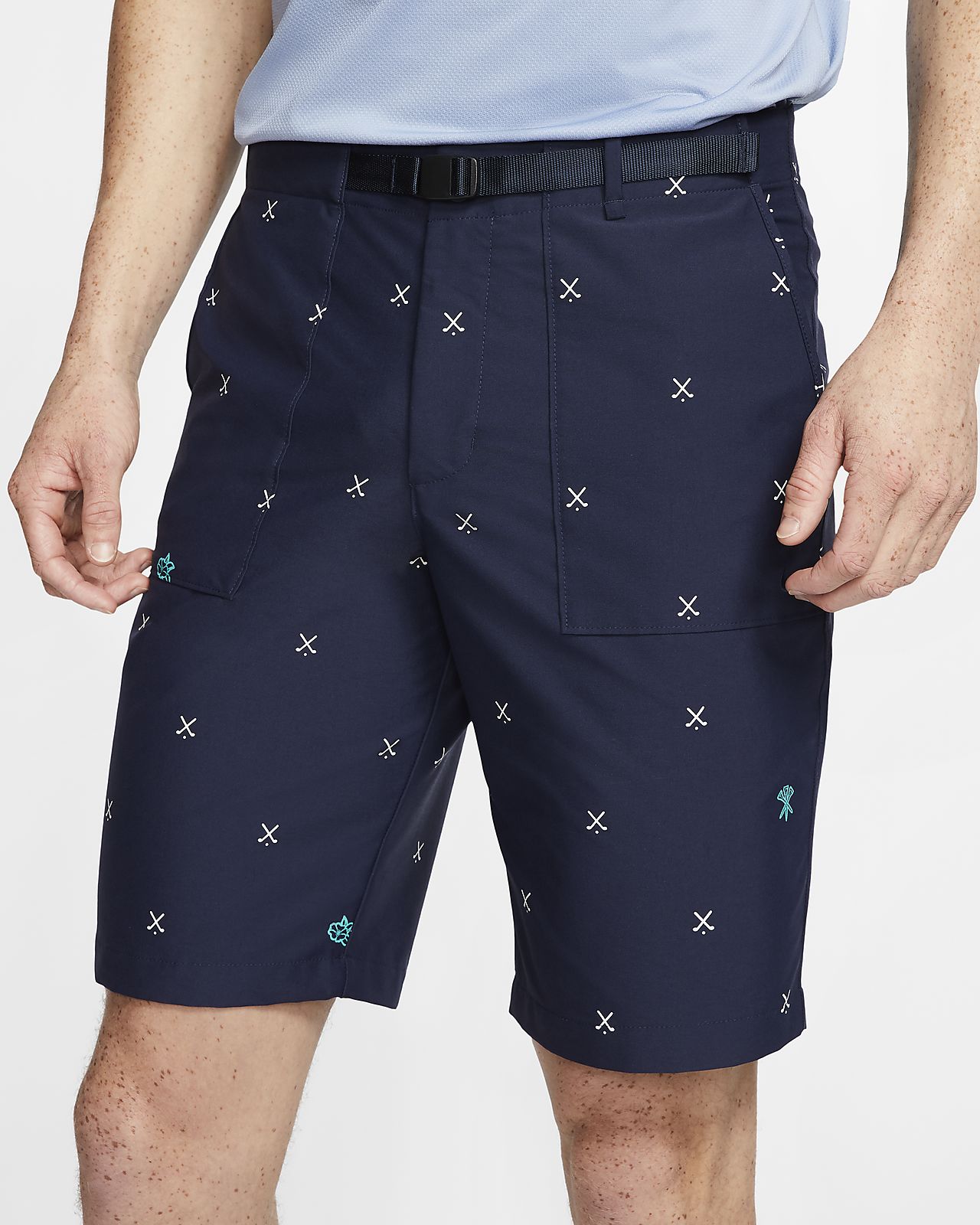 blue nike golf shorts
