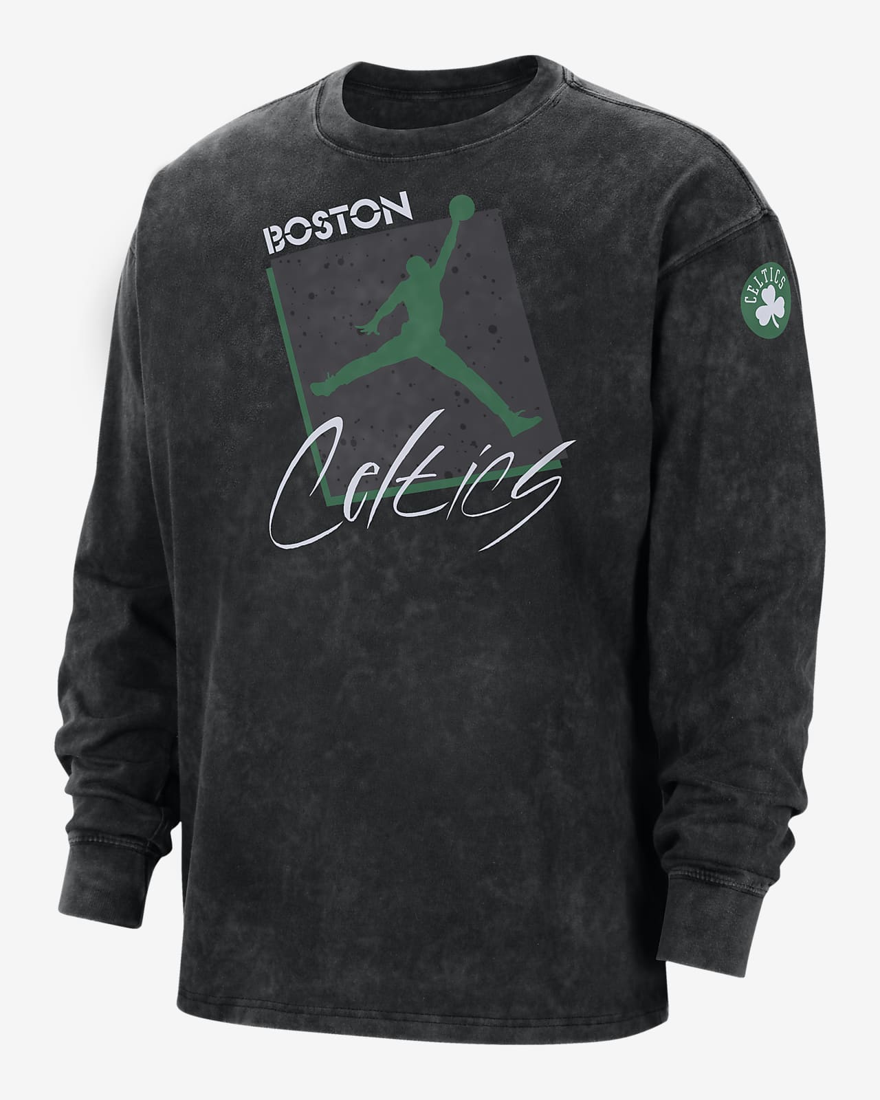Boston Celtics Courtside Statement Edition Men's Jordan Max90 NBA Long-Sleeve T-Shirt
