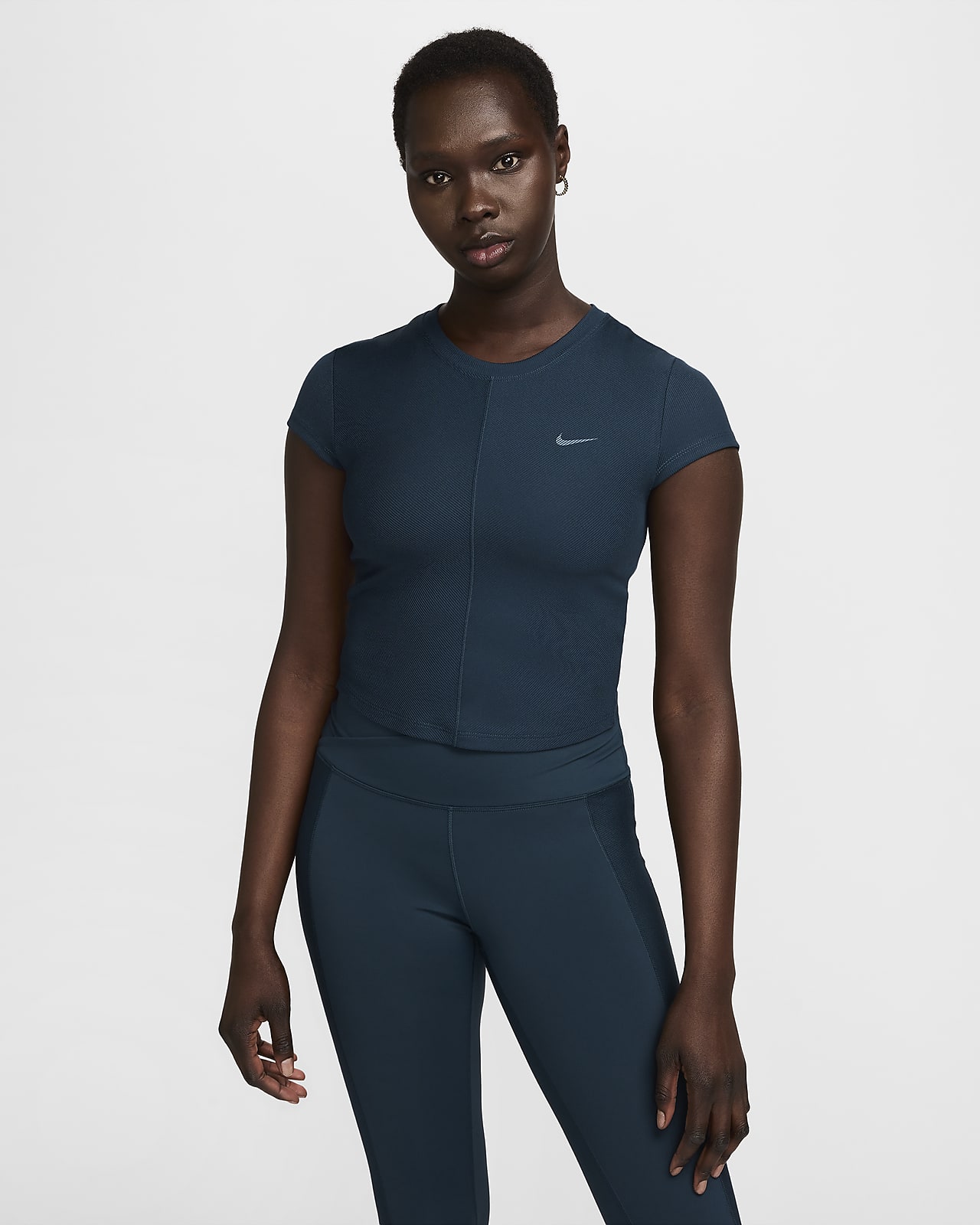 Nike One Fitted Rib Women's Dri-FIT Short-Sleeve Cropped Top