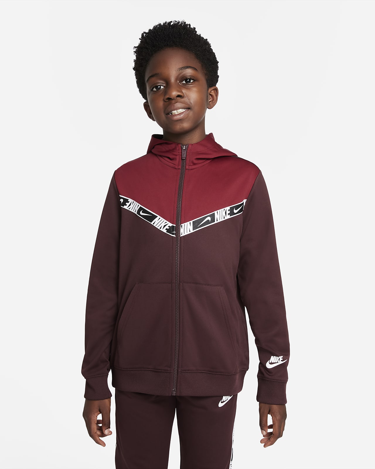 Μπλούζα με κουκούλα και φερμουάρ Nike Sportswear για μεγάλα αγόρια