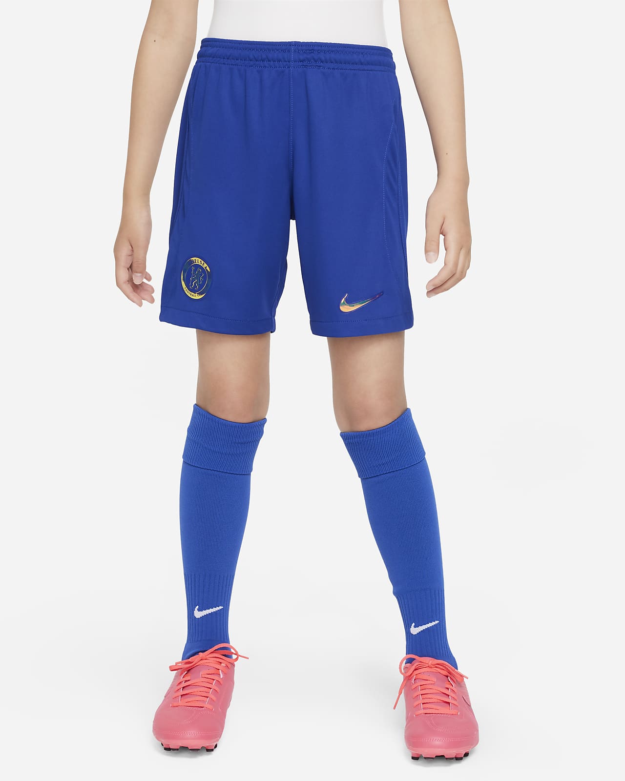 Shorts da calcio Nike Dri-FIT Chelsea FC 2023/24 Stadium per ragazzo/a – Home