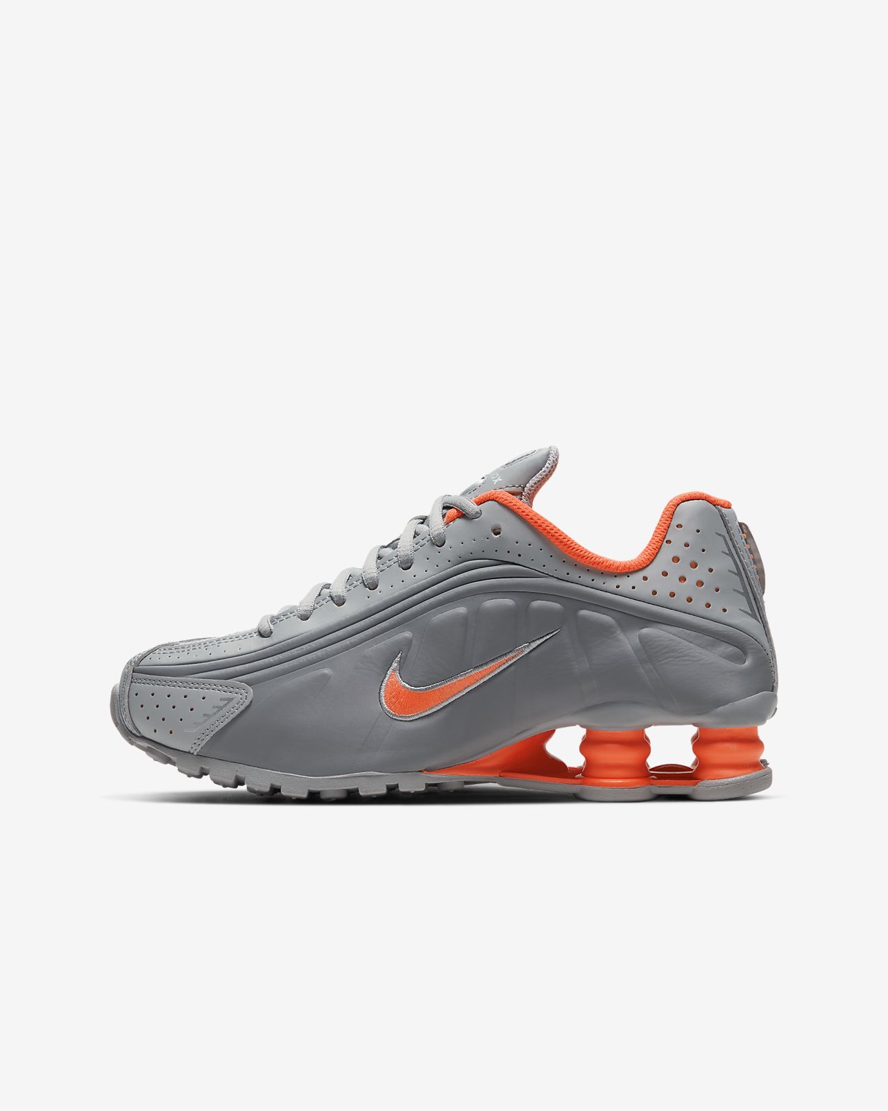 nike shox grey and orange