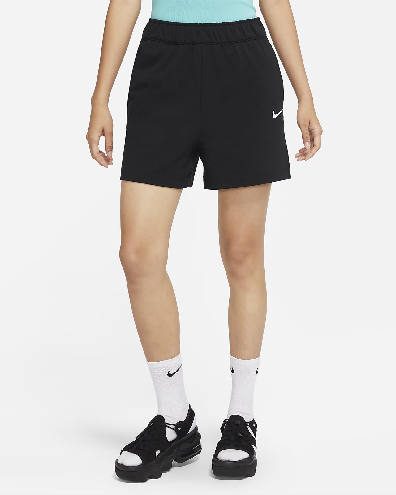 กางเกงขาสั้นเจอร์ซีย์ผู้หญิง Nike Sportswear