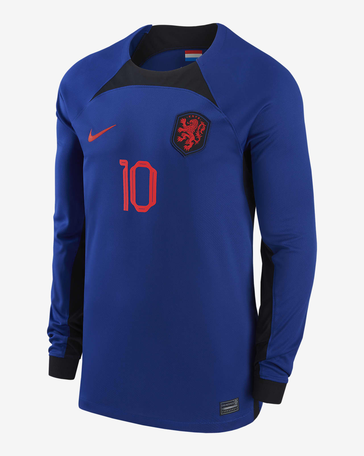 Netherlands National Team 2022/23 Stadium Away (Memphis Depay) Men's Nike Dri-FIT Long-Sleeve Soccer Jersey