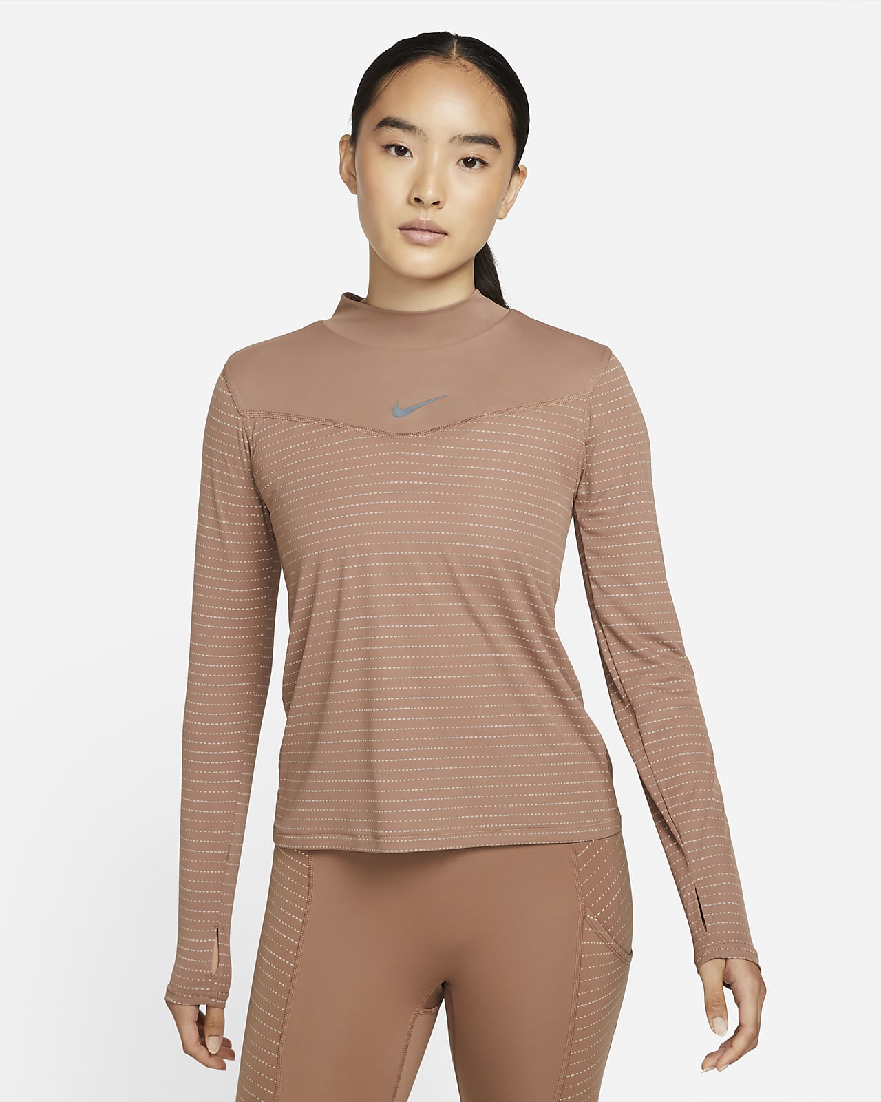 เสื้อวิ่งแขนยาวผู้หญิง Nike Dri-FIT Run Division