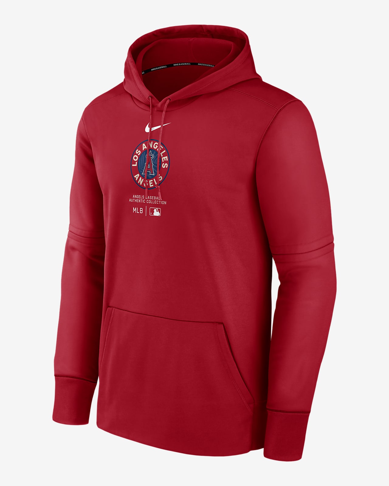 Los Angeles Angels City Connect Practice Men's Nike Therma MLB Pullover Hoodie
