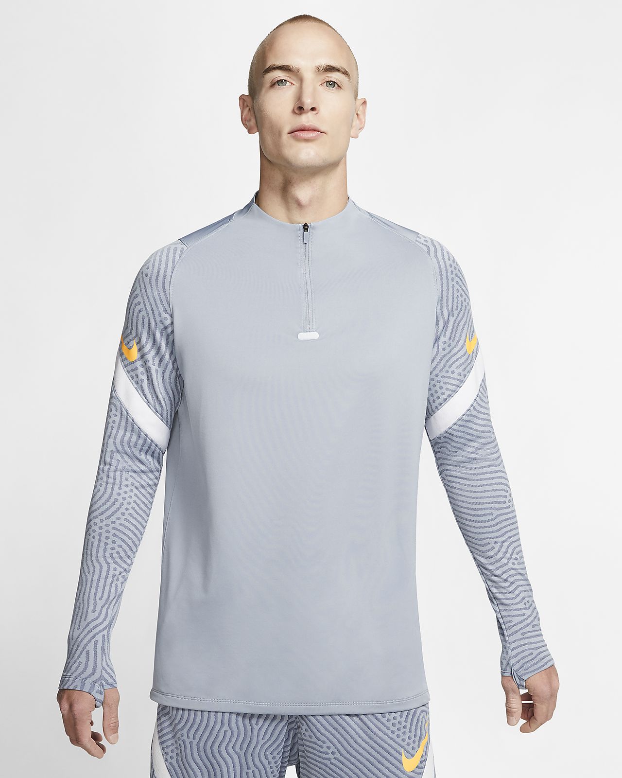 nike drill top grey