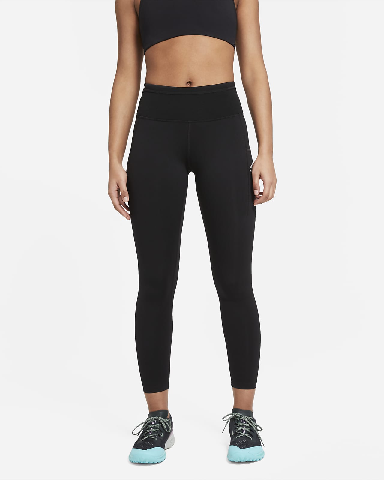 Nike Epic Luxe Trail-Lauf-Leggings mit Tasche und halbhohem Bund für Damen