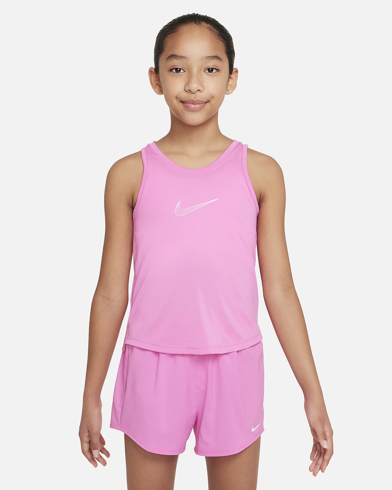Camiseta de tirantes de entrenamiento Dri-FIT para niña talla grande Nike One