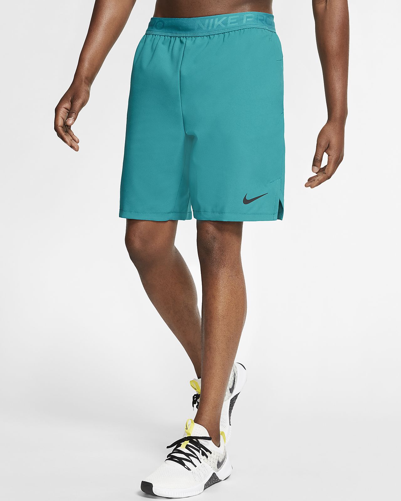 turquoise nike pro shorts