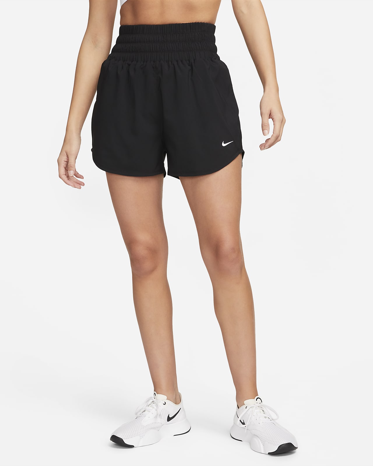 Nike One Dri-FIT damesshorts met ultrahoge taille en binnenbroekje (8 cm)