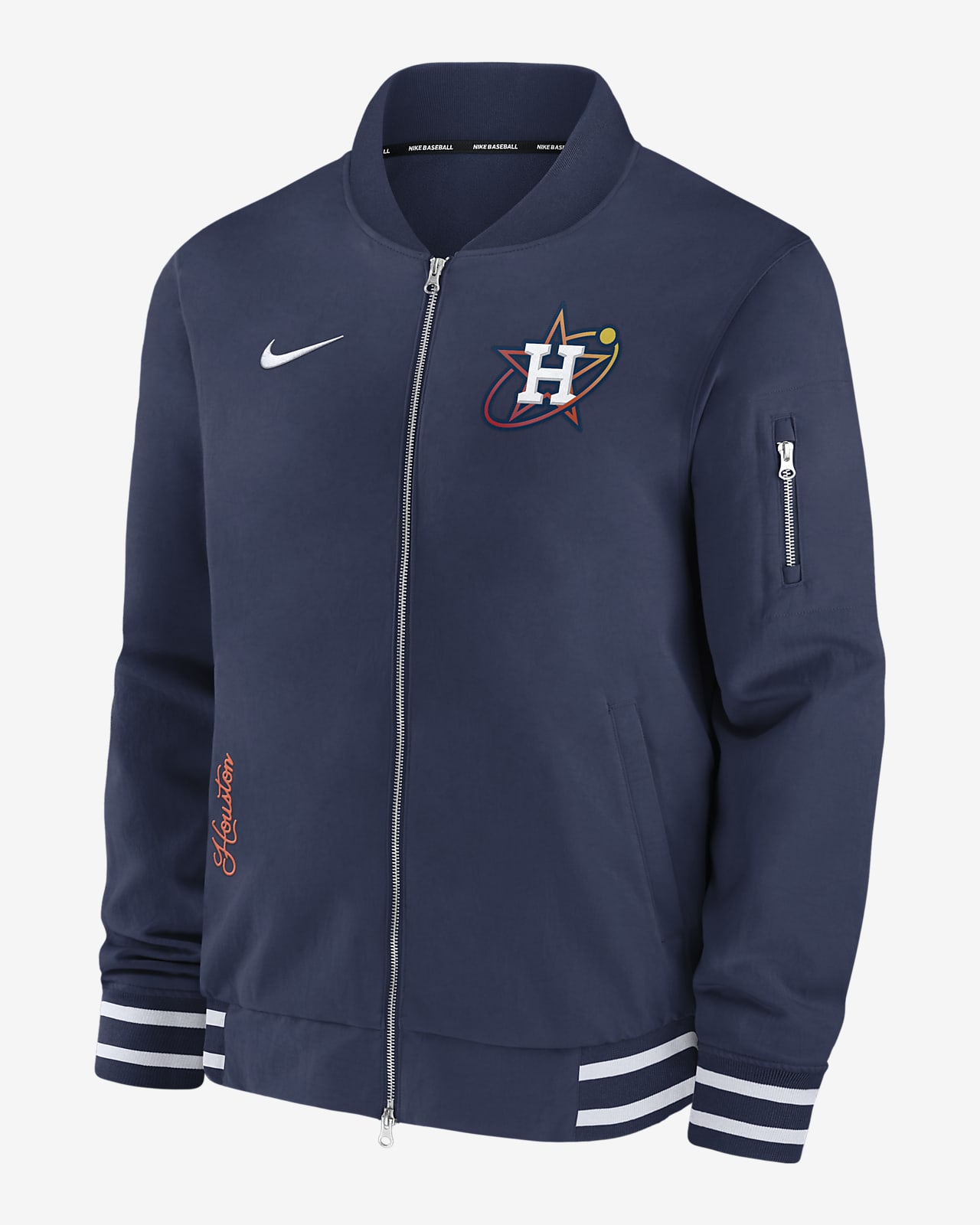 Houston Astros Authentic Collection City Connect Game Time Men's Nike MLB Full-Zip Bomber Jacket