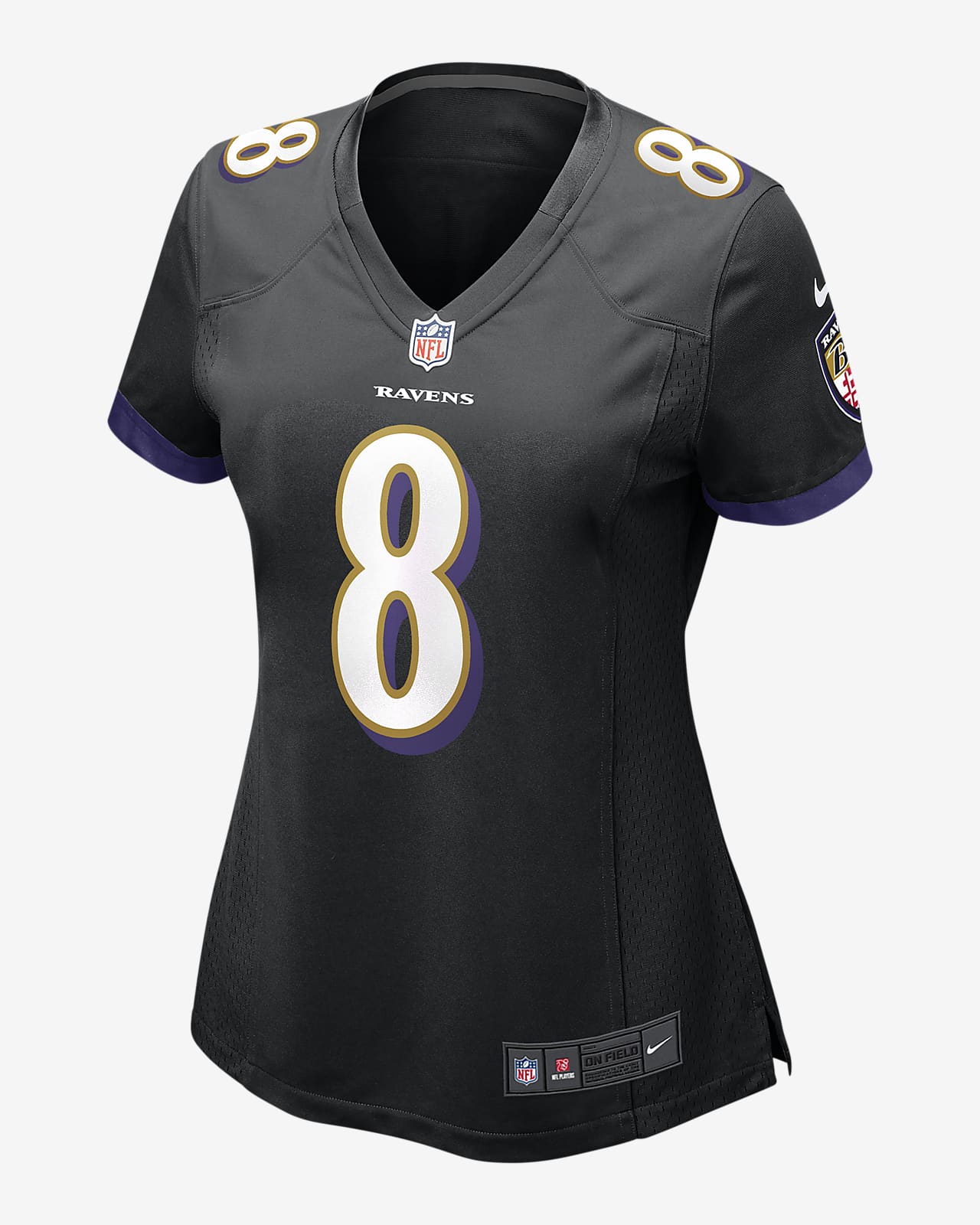NFL Baltimore Ravens (Lamar Jackson) Women's Game Football Jersey