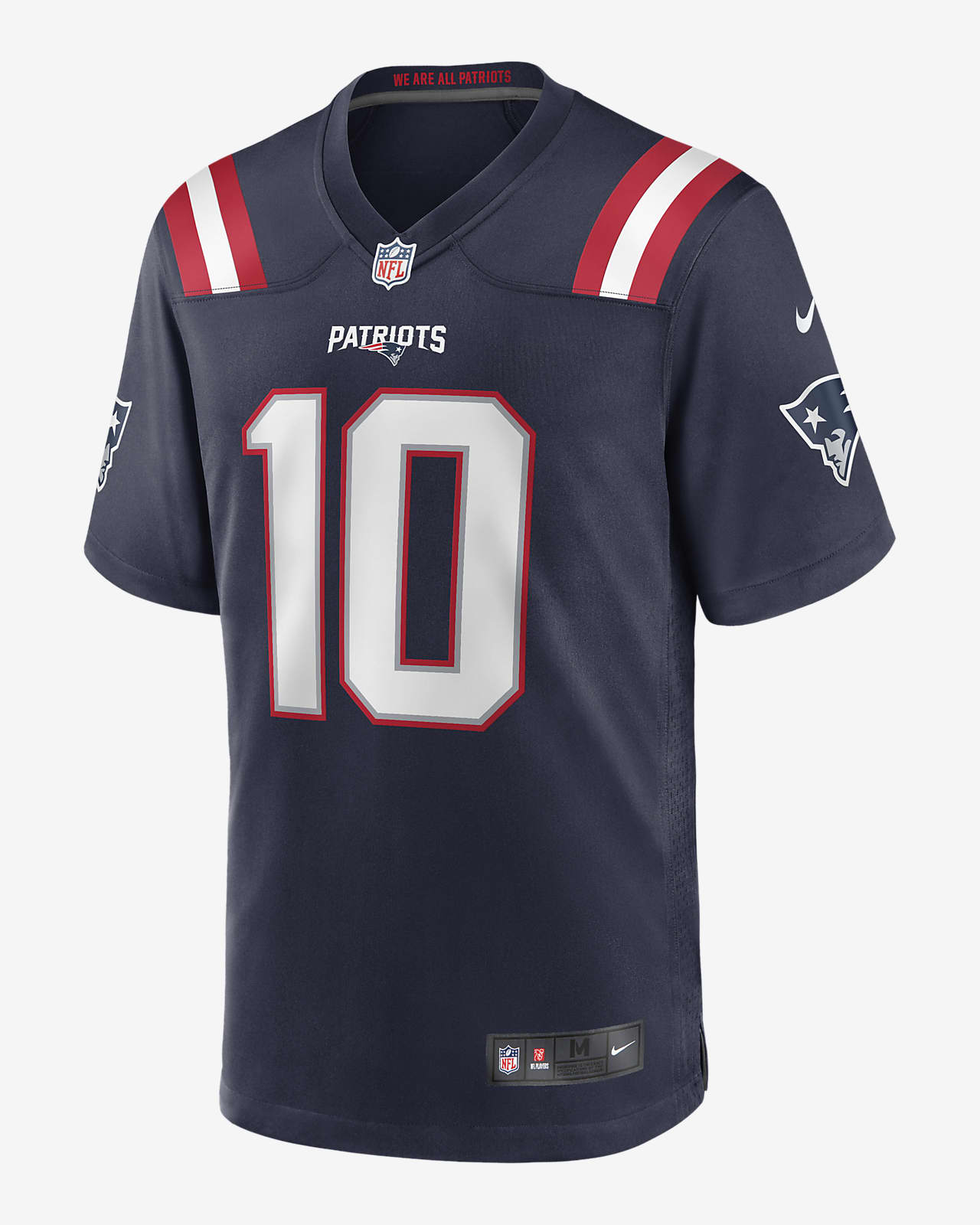 NFL New England Patriots (Mac Jones)-spillertrøje til mænd