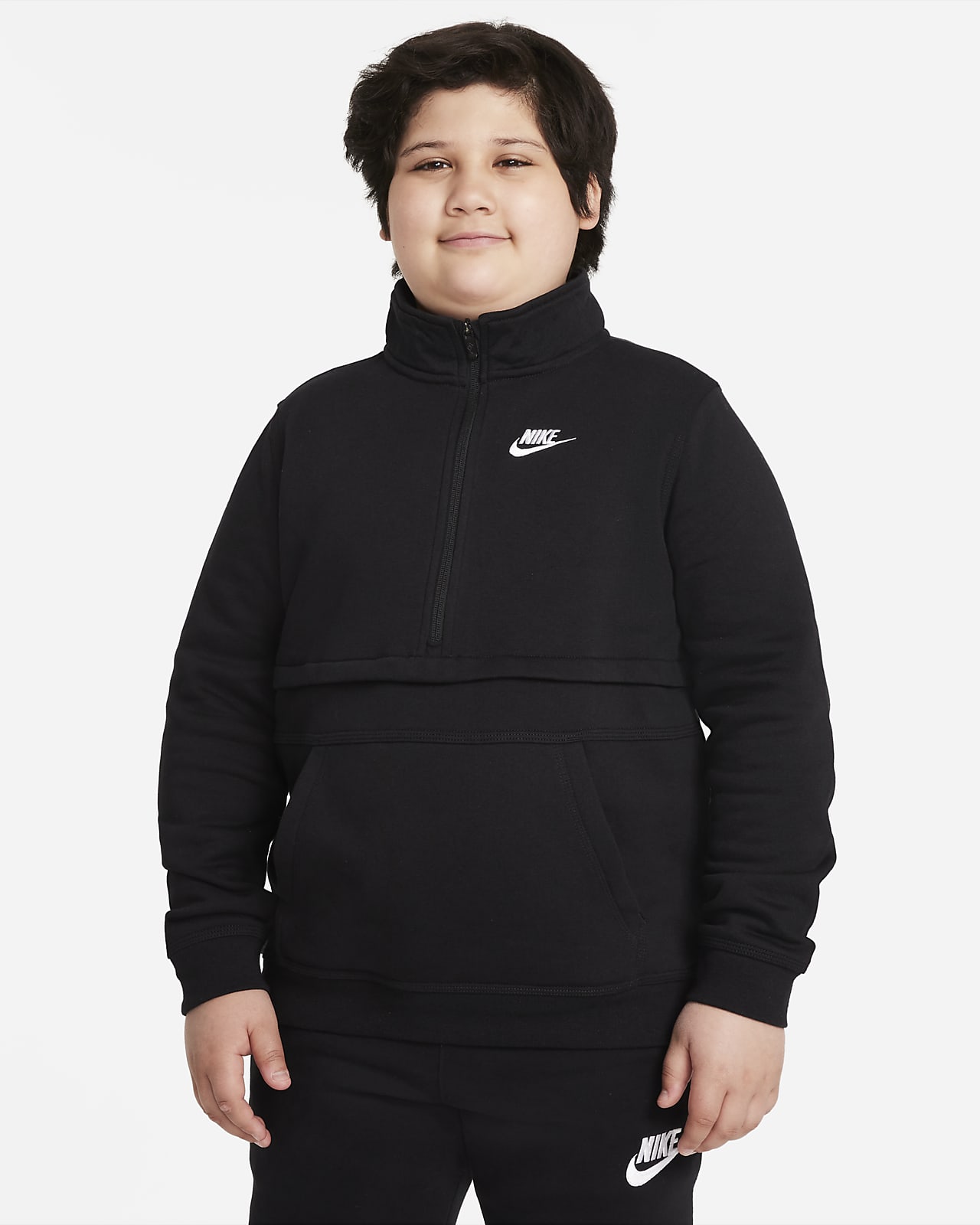 Nike Sportswear Club Older Kids' (Boys') 1/2-Zip Top (Extended Size)