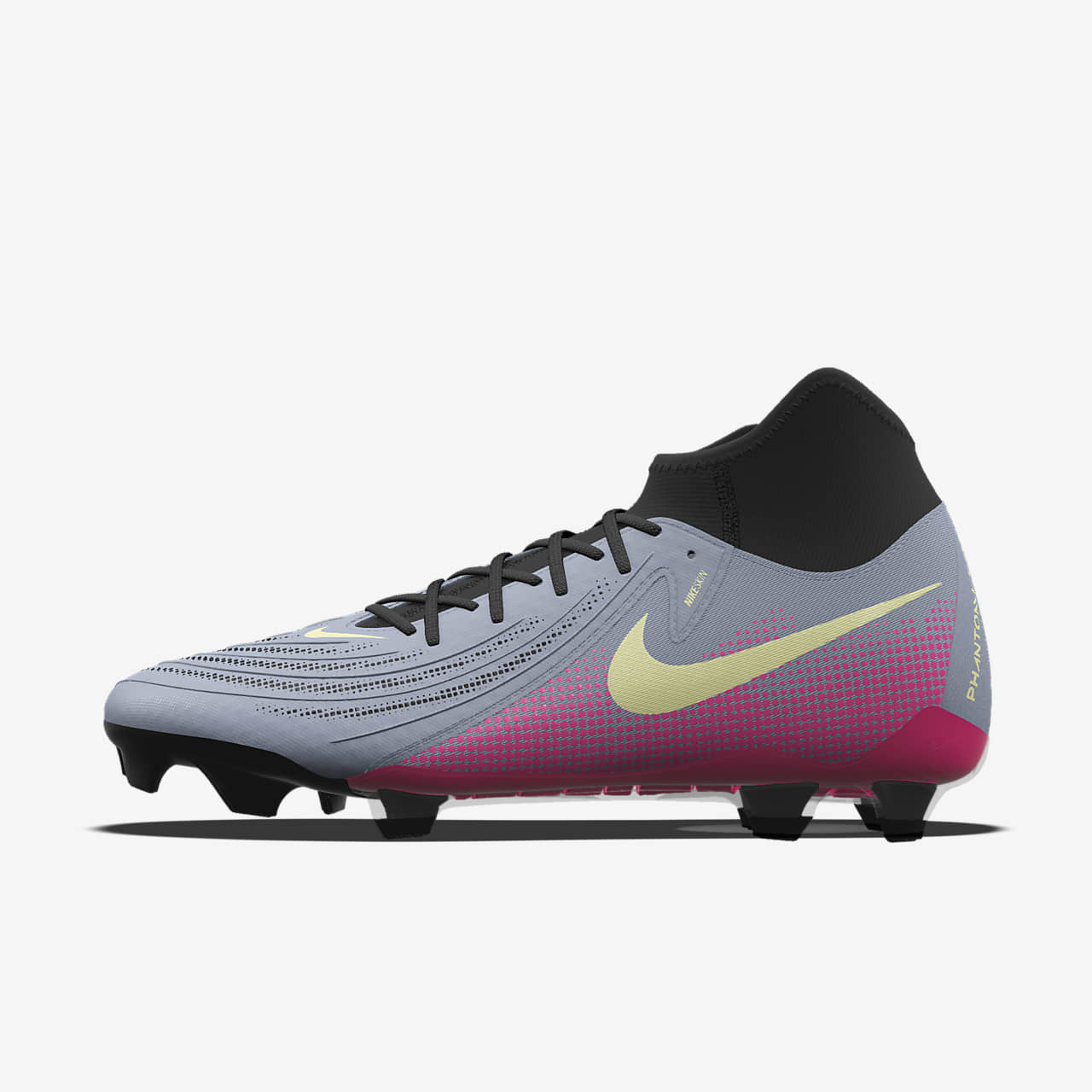 Nike Phantom Luna 2 Academy By You MG magas szárú, egyedi stoplis futballcipő