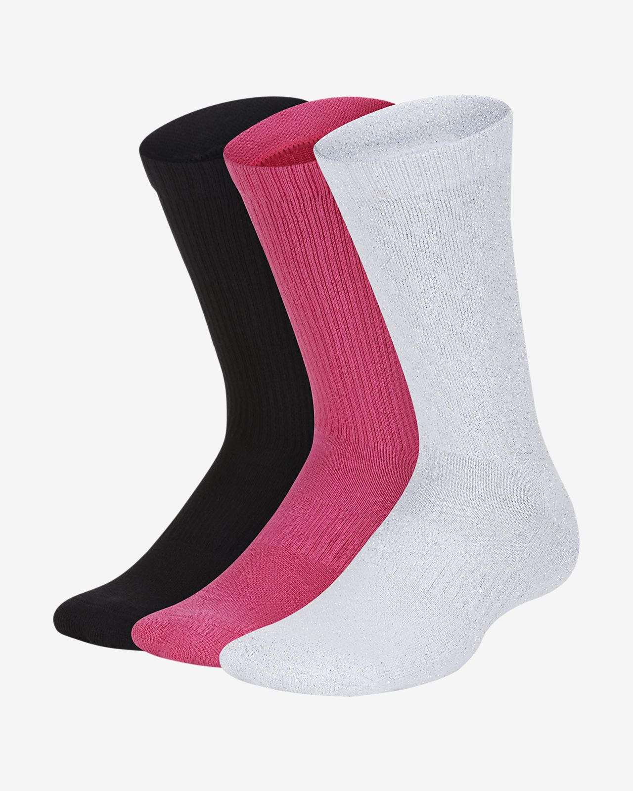 Nike Air Cushioned Crew sokker til barn (3 par) Nike Air Cushioned Crew sokker til barn (3 par)