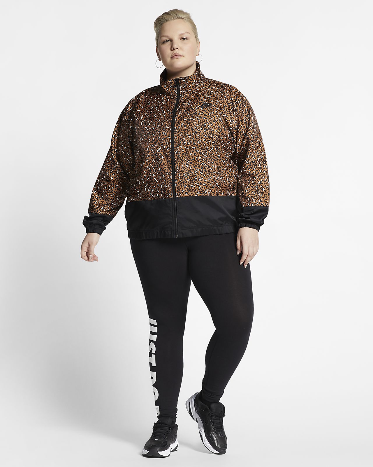 nike sportswear rally women's print metallic crew