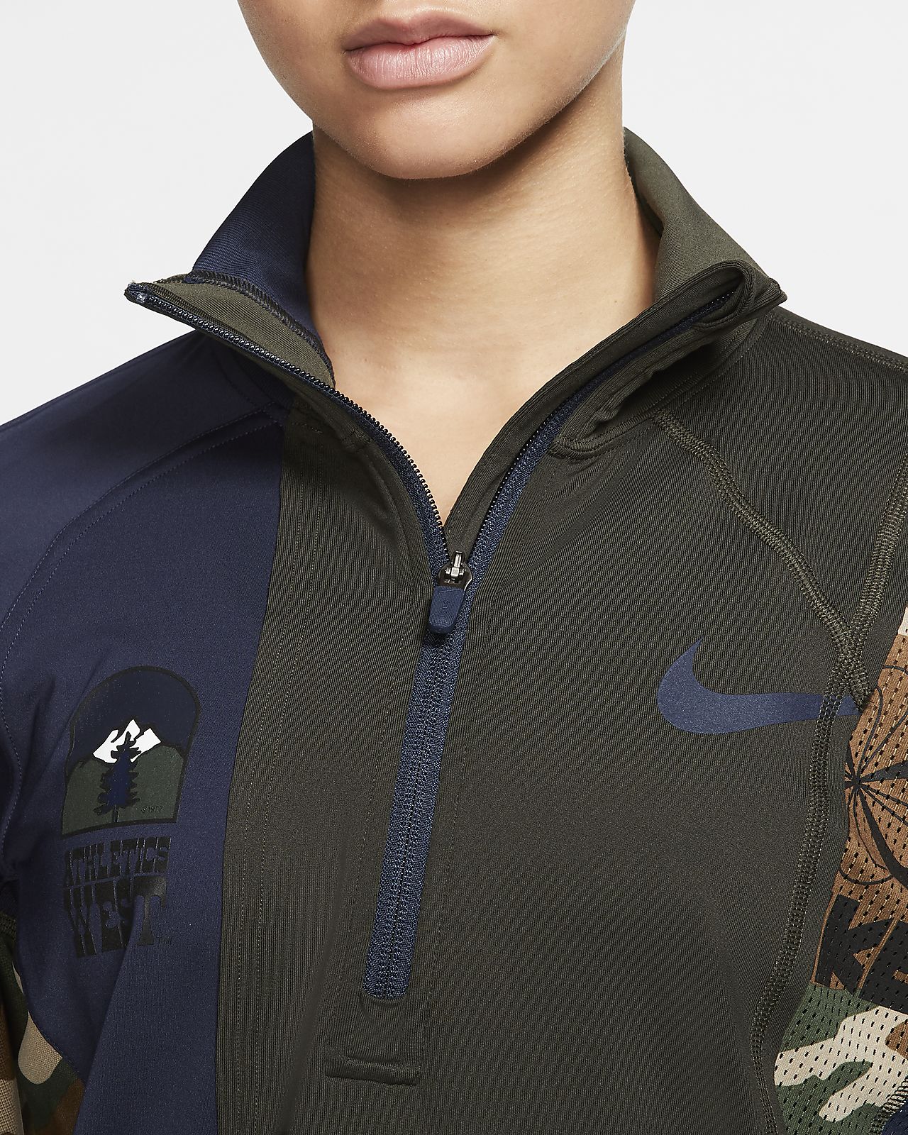 nike heritage half zip jacket women's