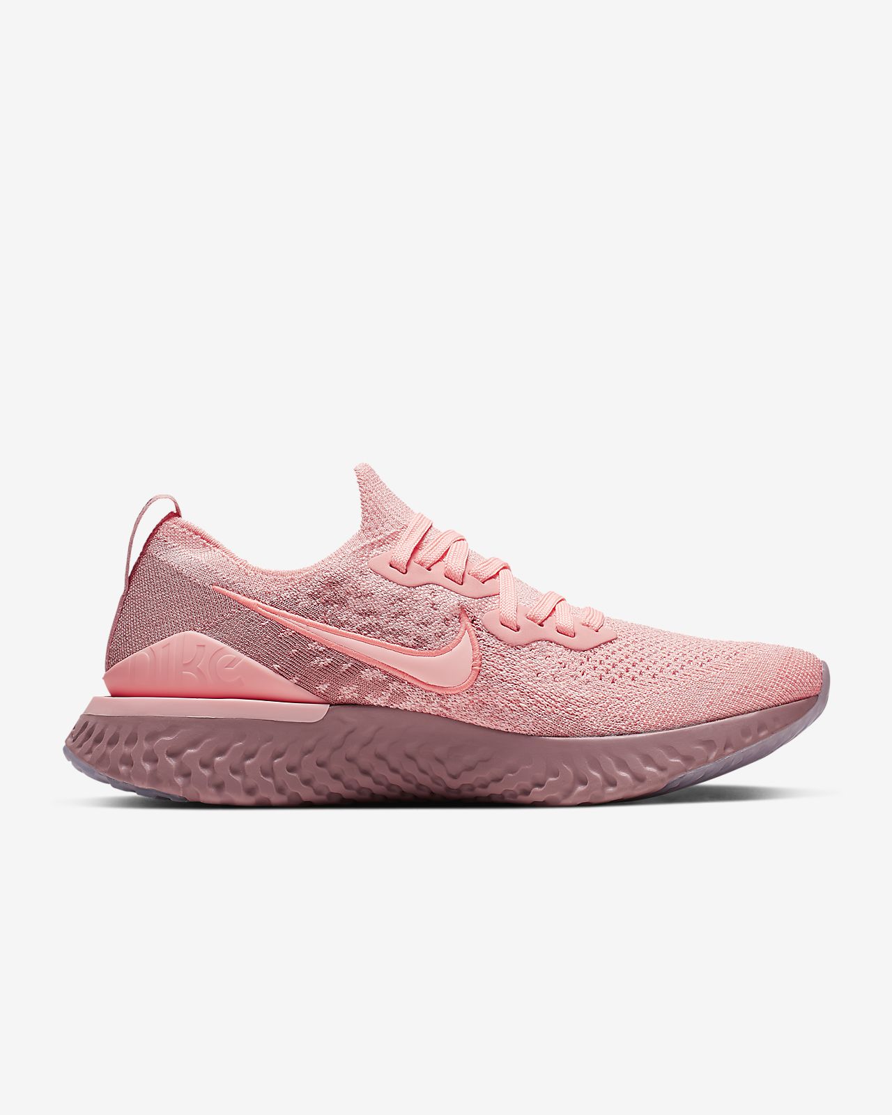 nike epic react flyknit 2 rose gold & barely rose