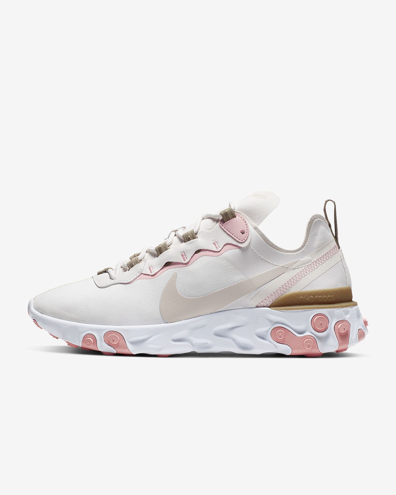 nike pale pink react element 55 trainers