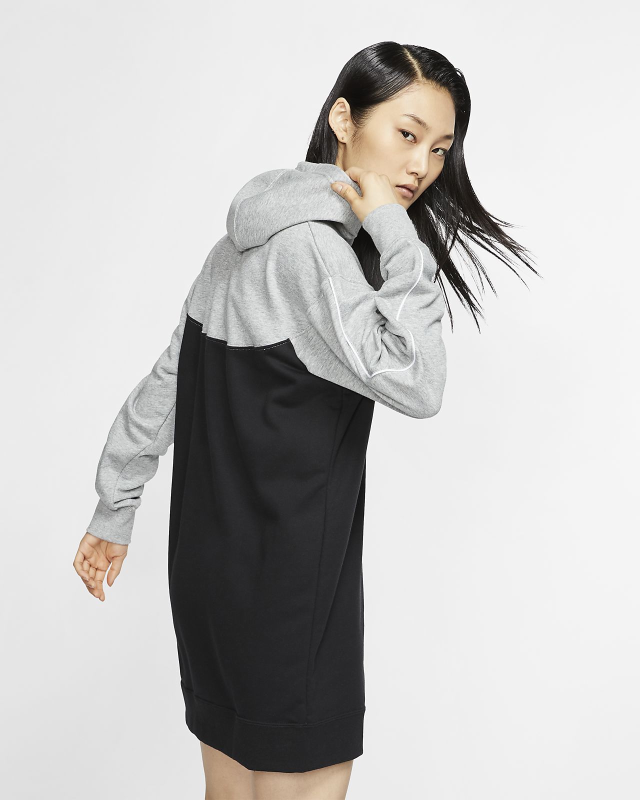 nike rally ribbed hoodie dress