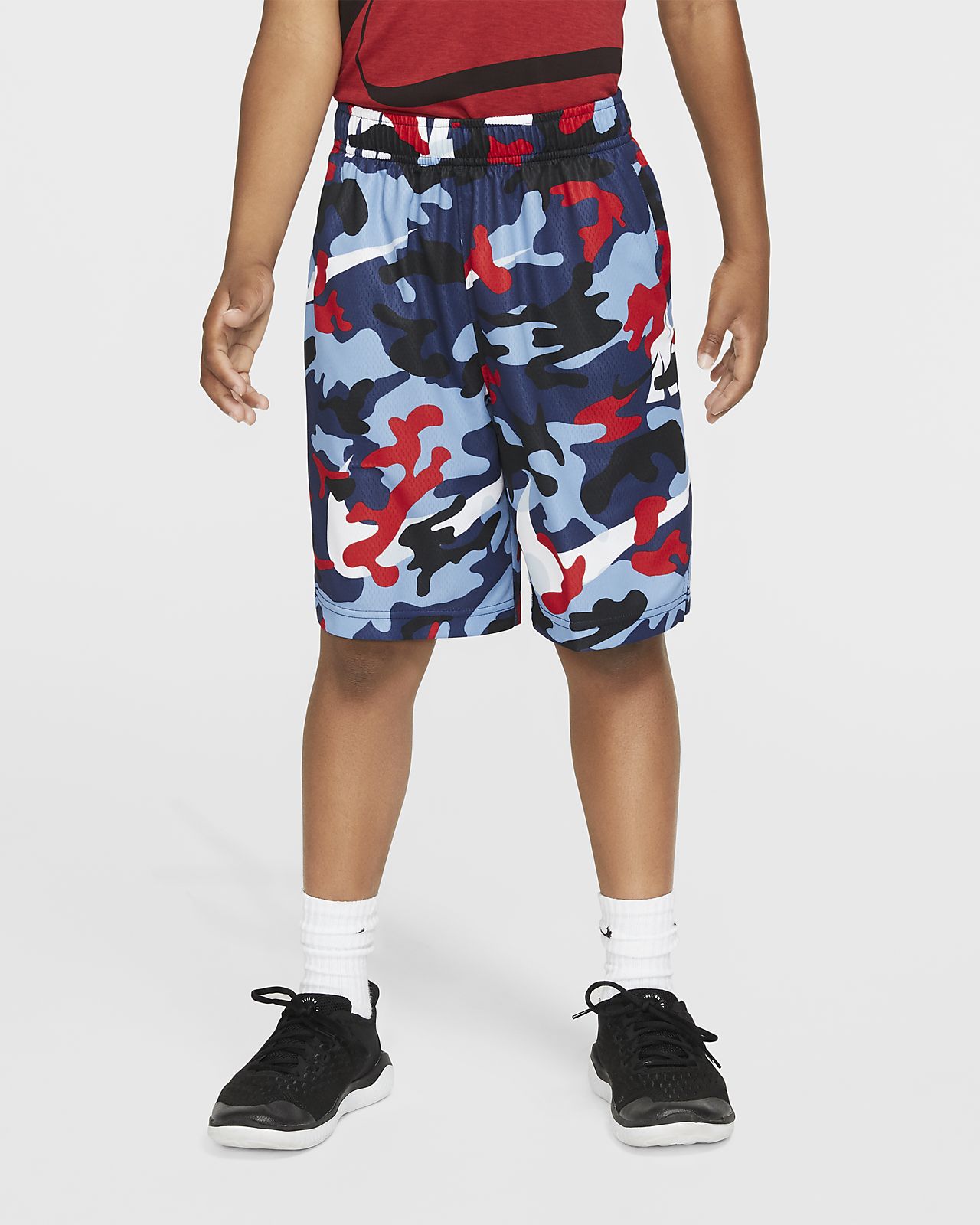 nike training dry camo shorts in grey