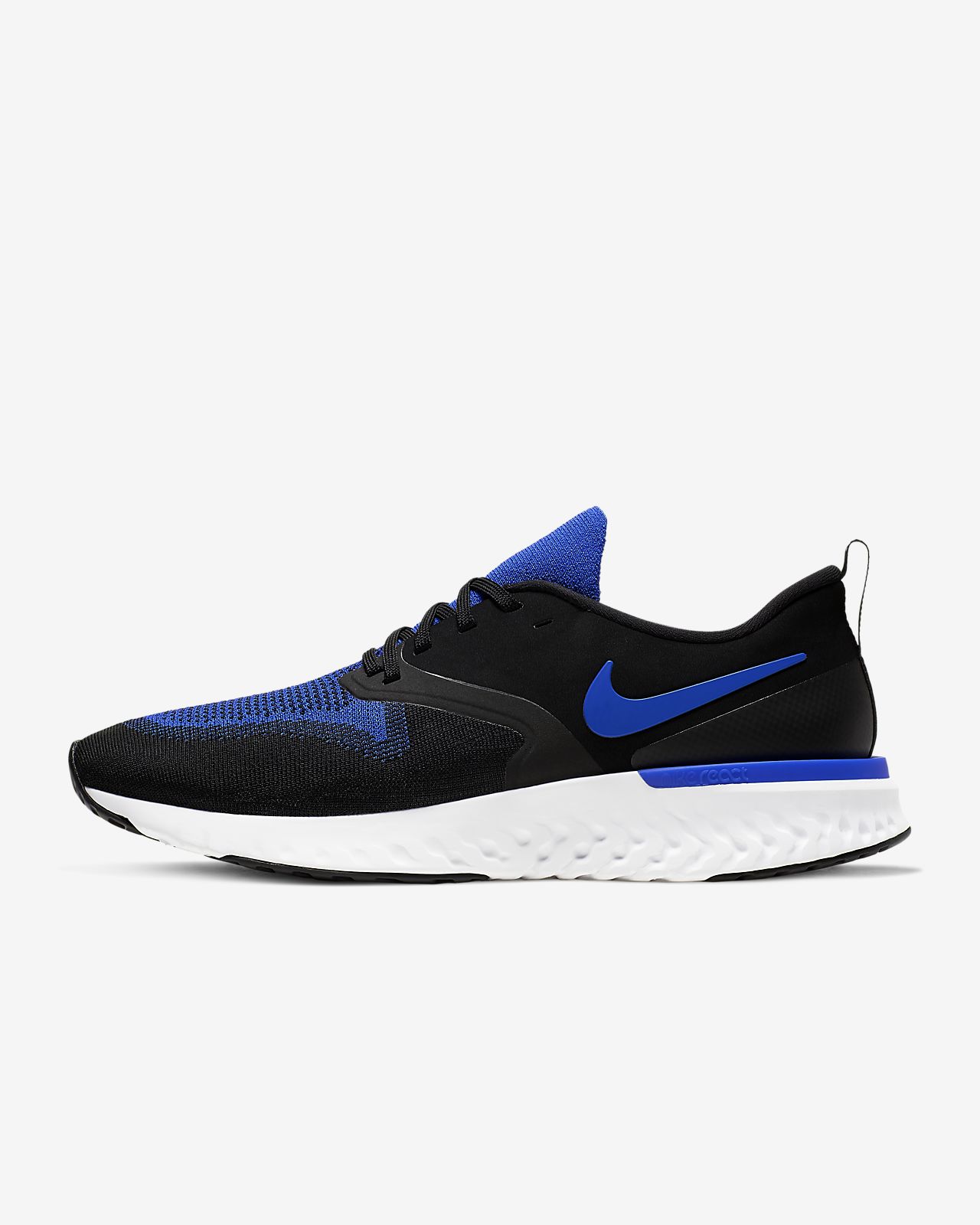 Nike Odyssey React 2 Flyknit Running Shoe Black Multi-Color AH1015-005 Men's NEW Men's Clothing