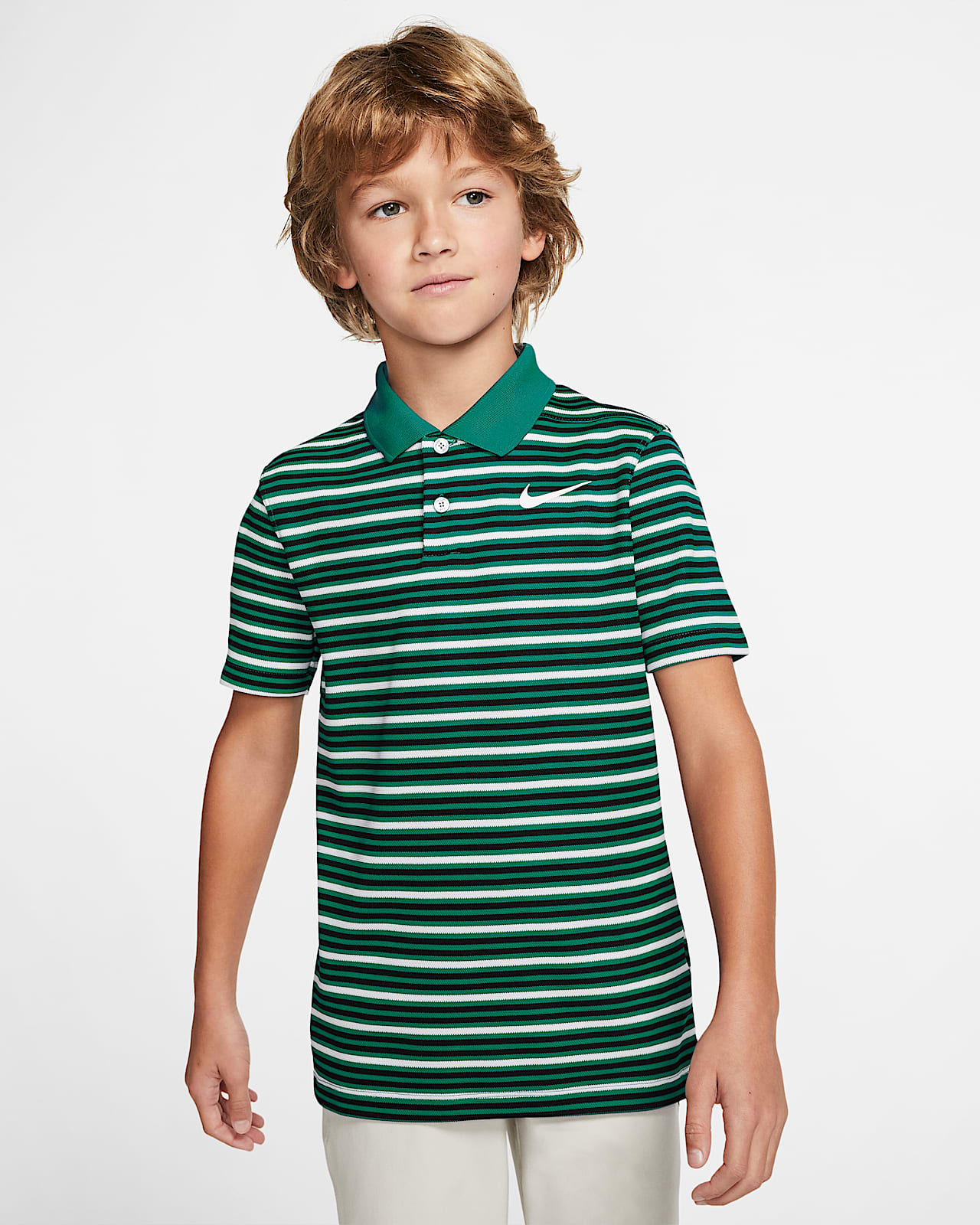 nike dri fit victory stripe polo