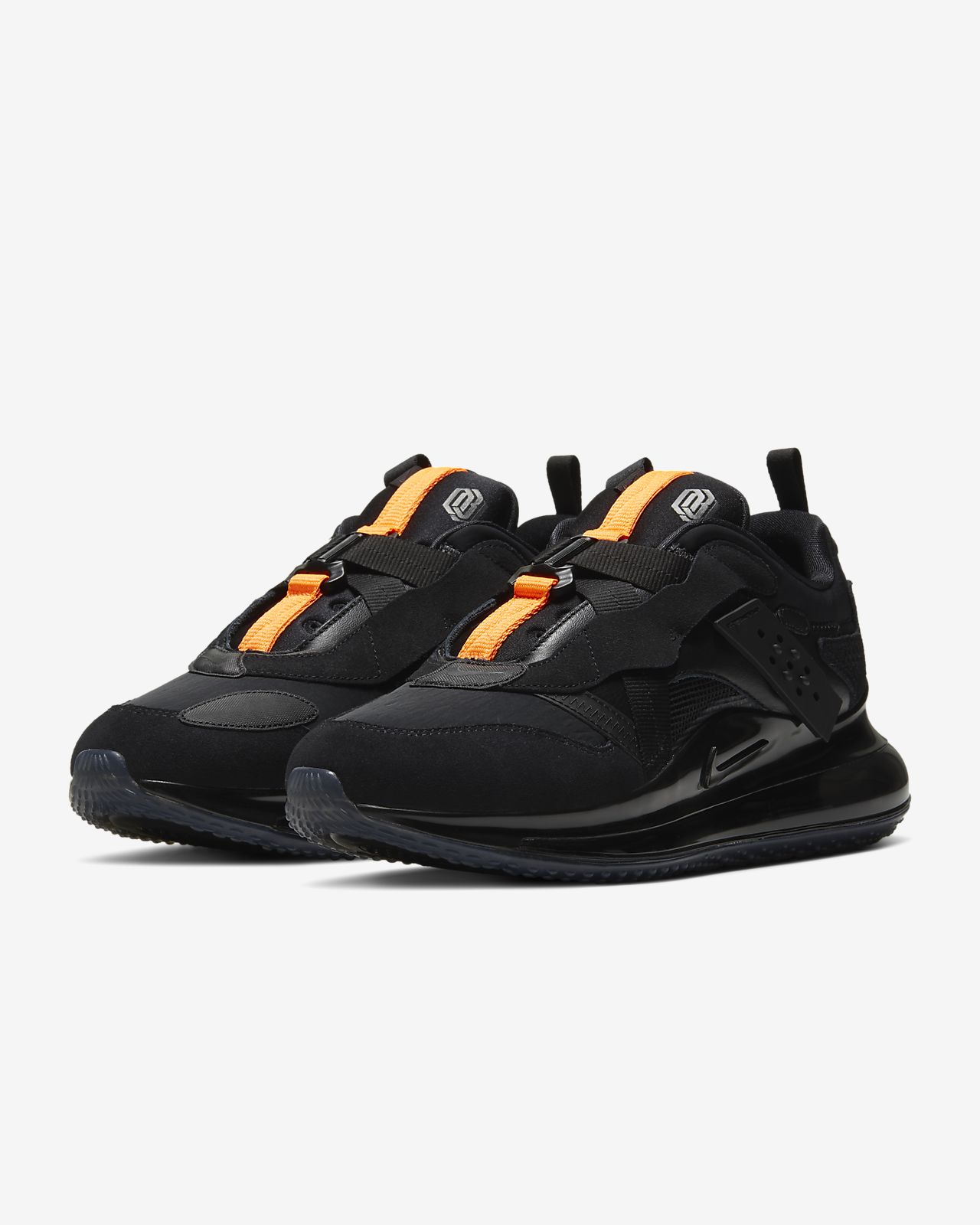 mens black and orange nike shoes