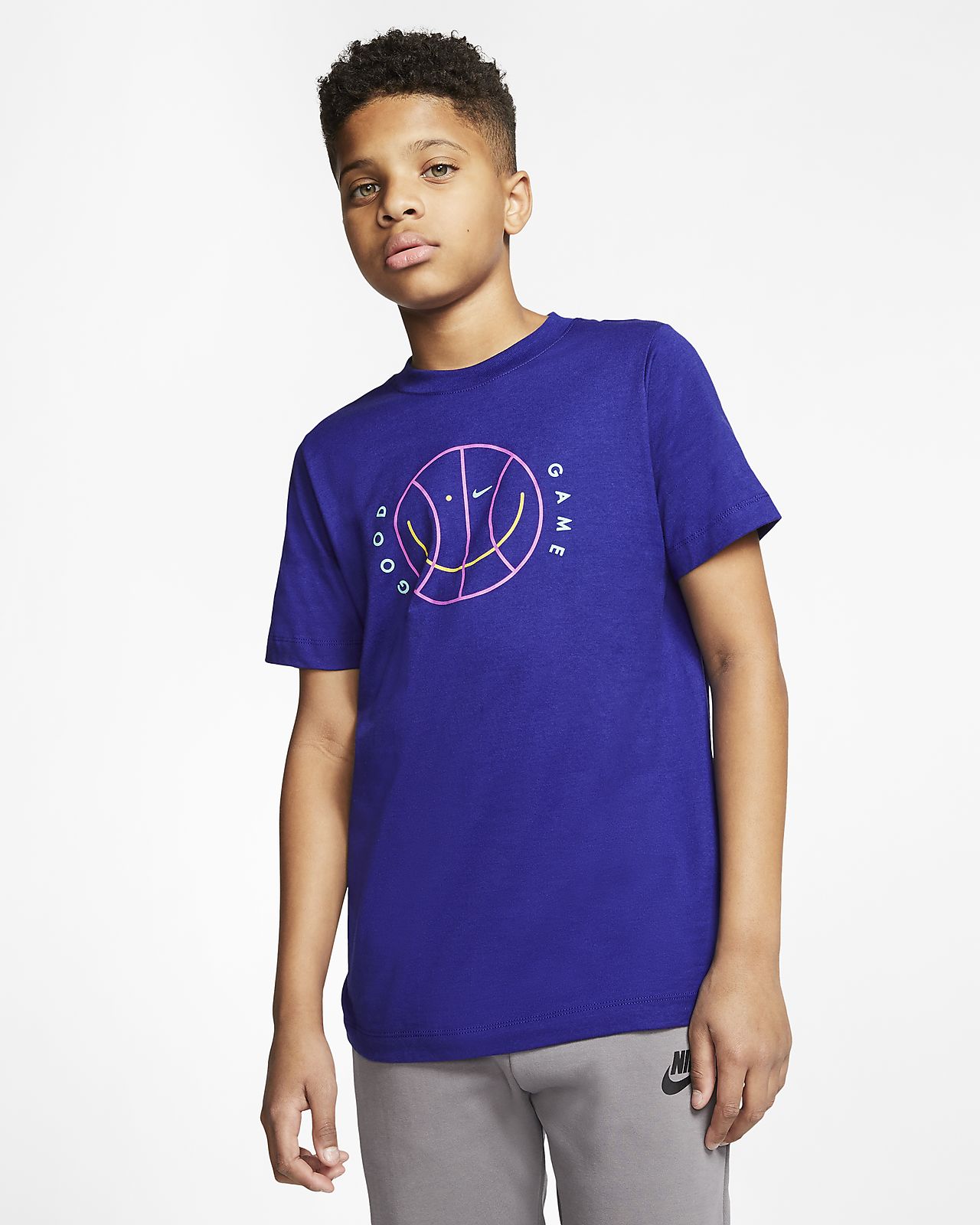 kids purple nike shirt