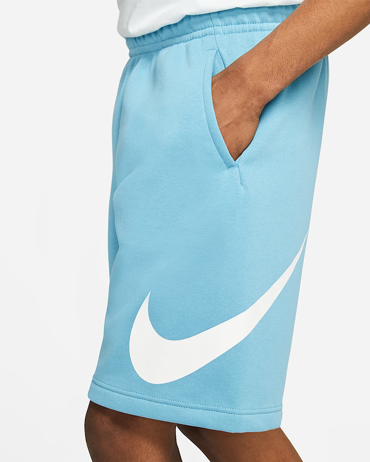 nike club fleece shorts blue