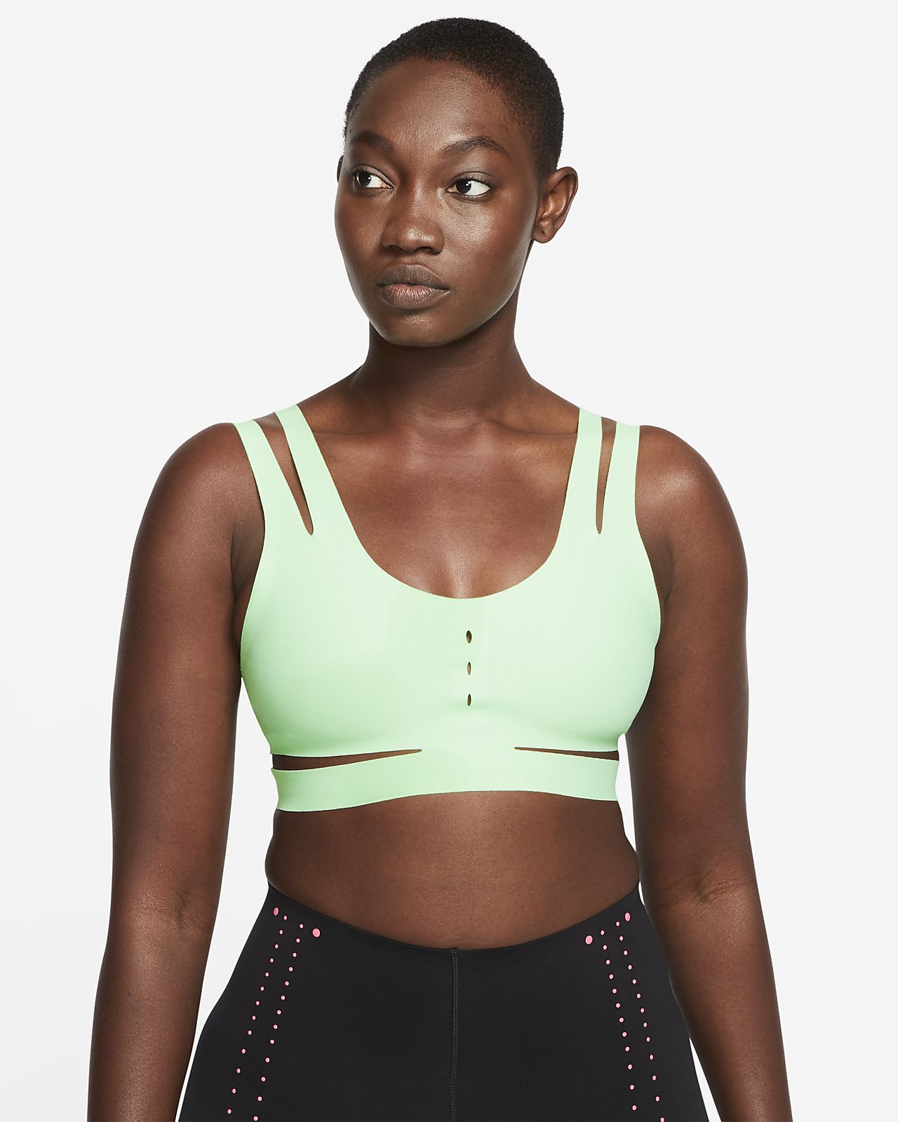 green nike sports bra