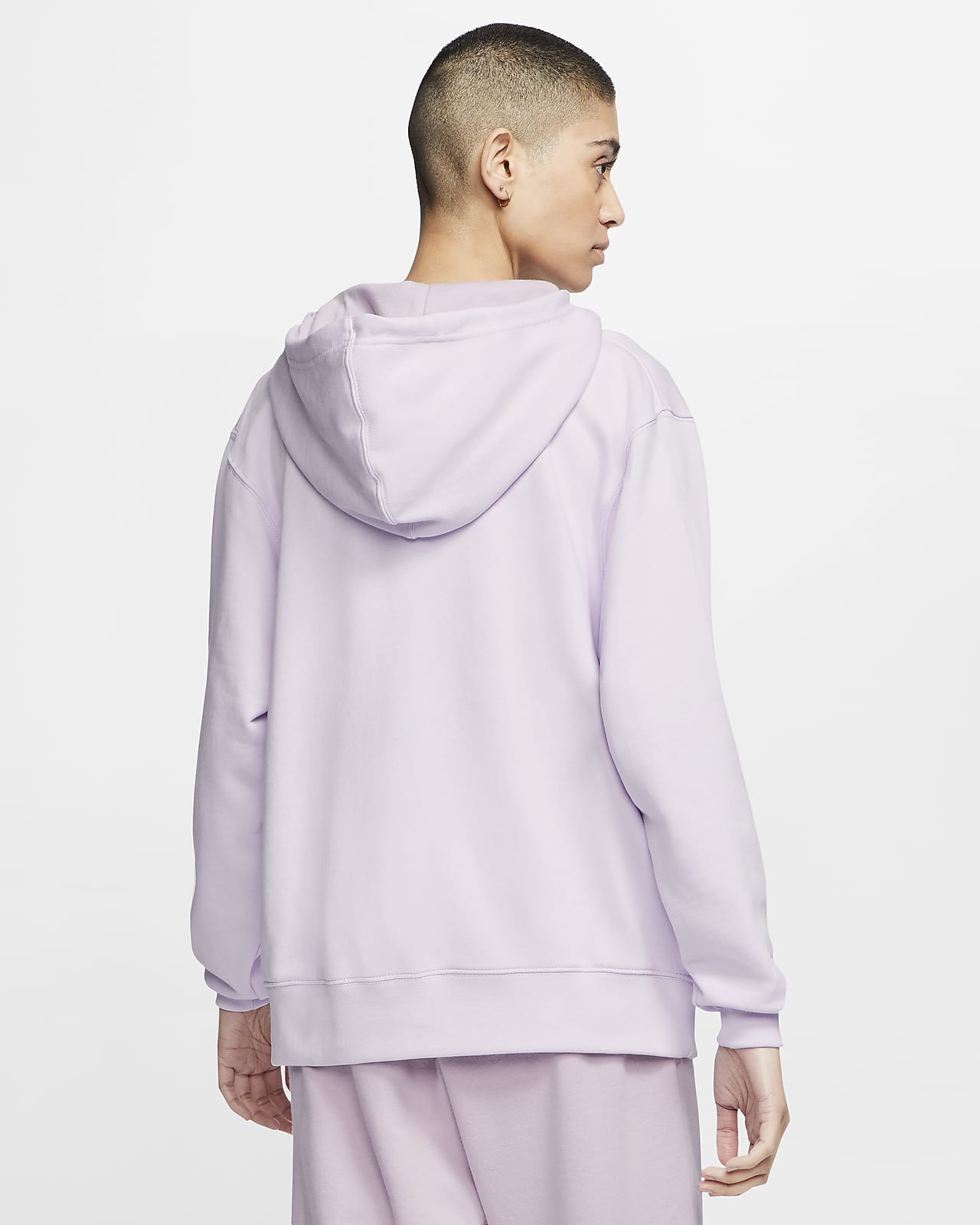 nike swoosh hoodie lilac