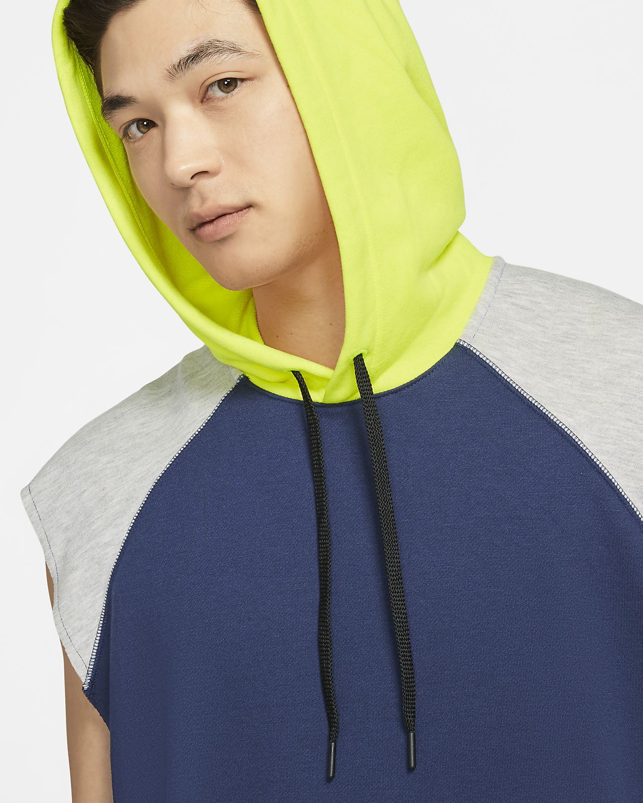 men's sleeveless training hoodie