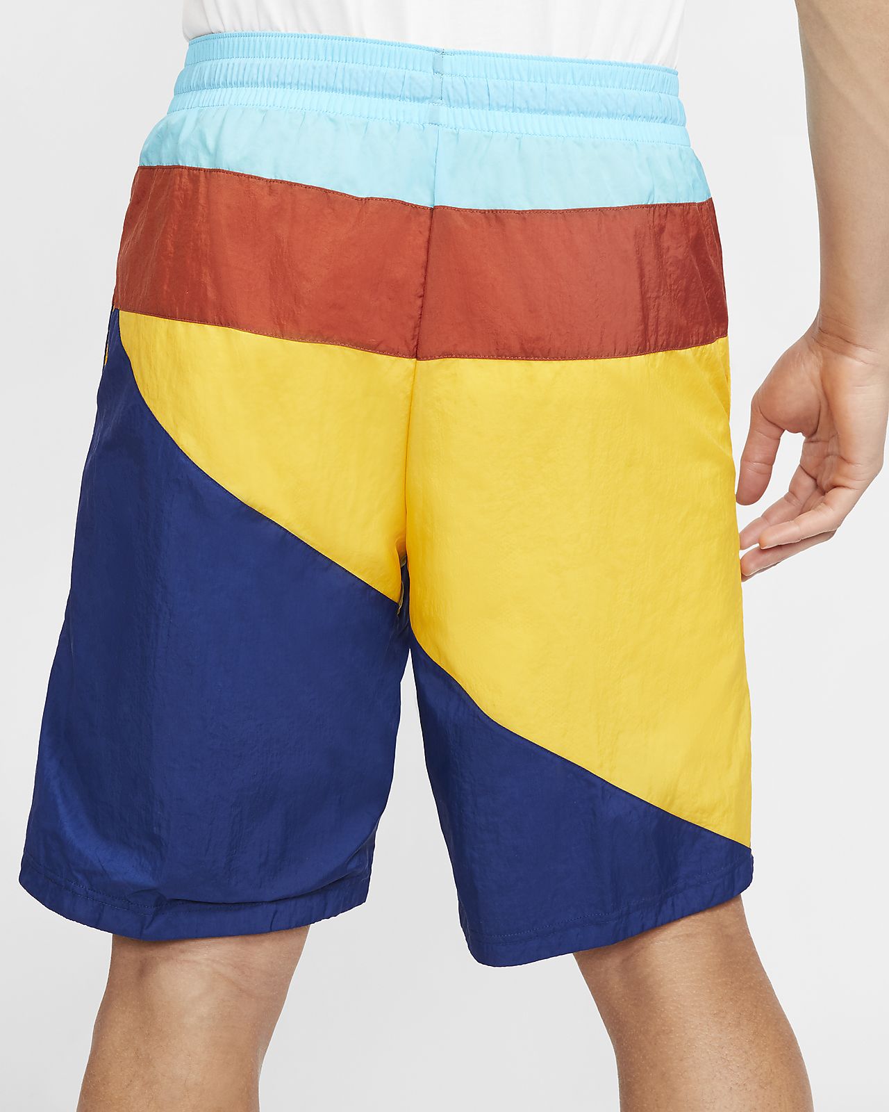 blue and yellow nike shorts