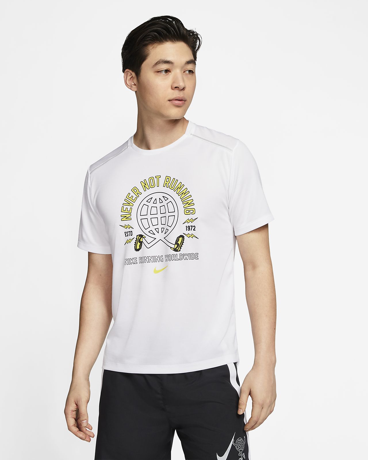 nike miler running tee