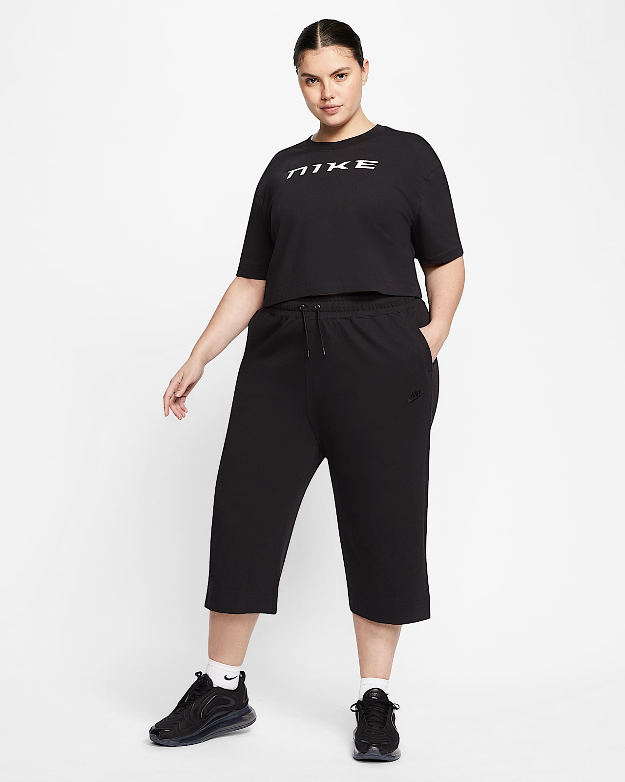 plus size nike capris