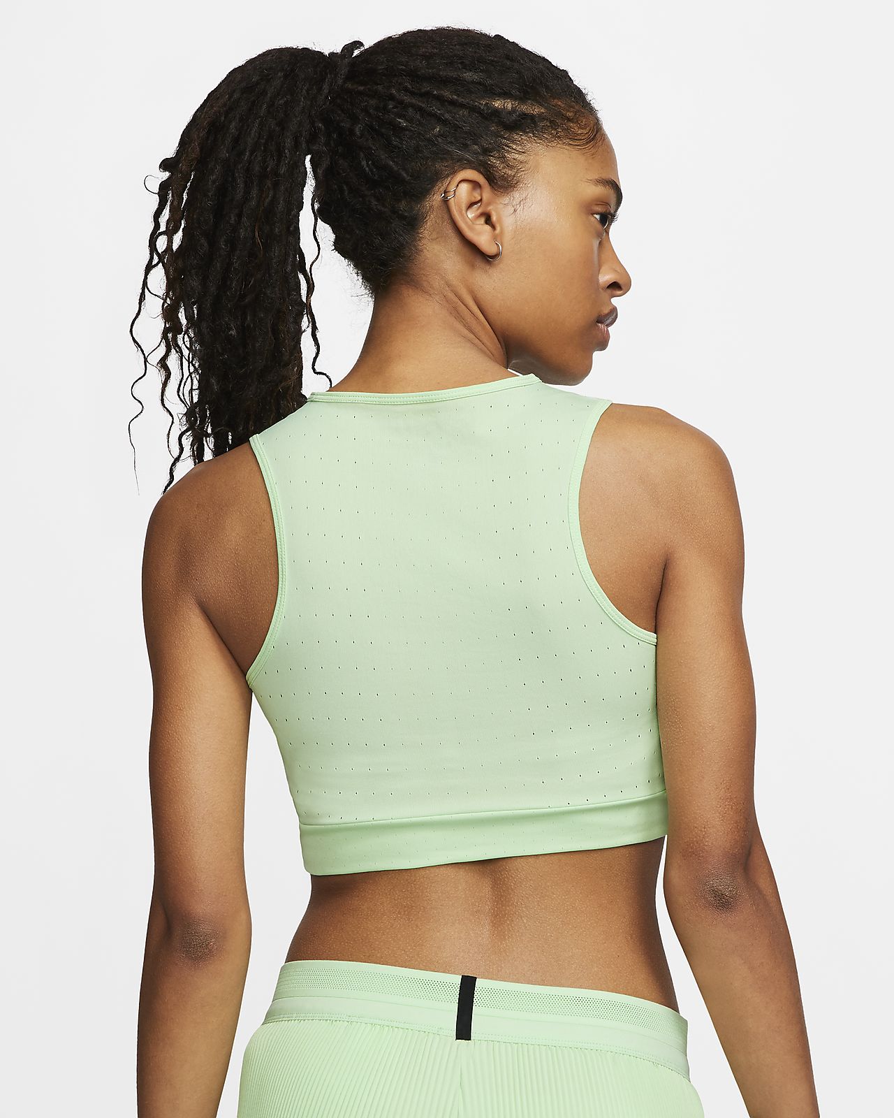 nike crop running top