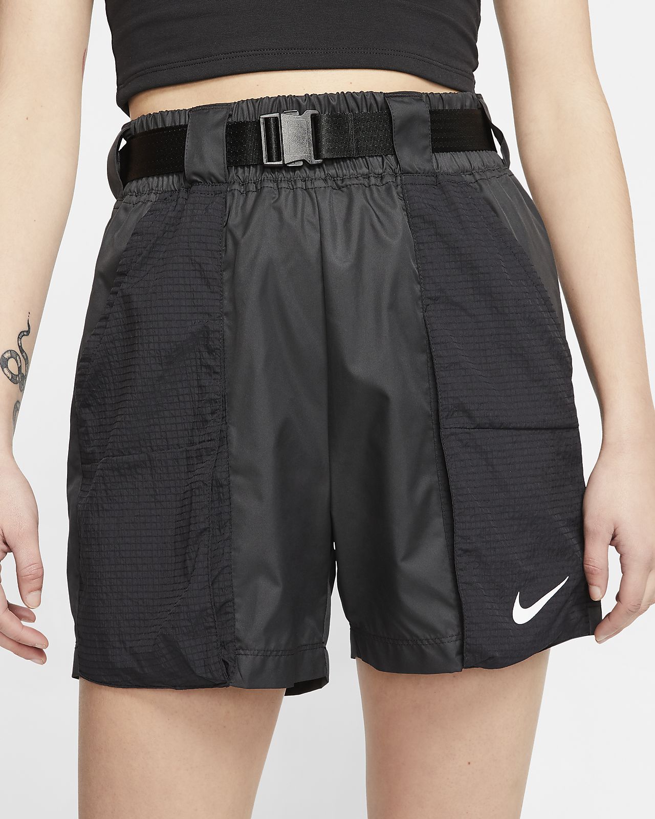 nike swoosh woven shorts