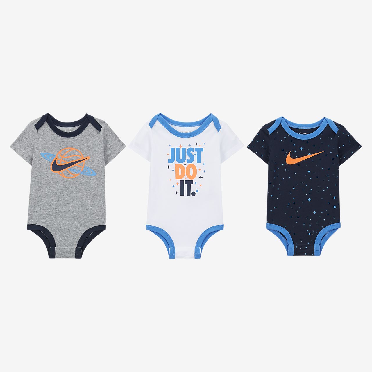 Nike Baby (0-9M) Bodysuit (3-Pack 