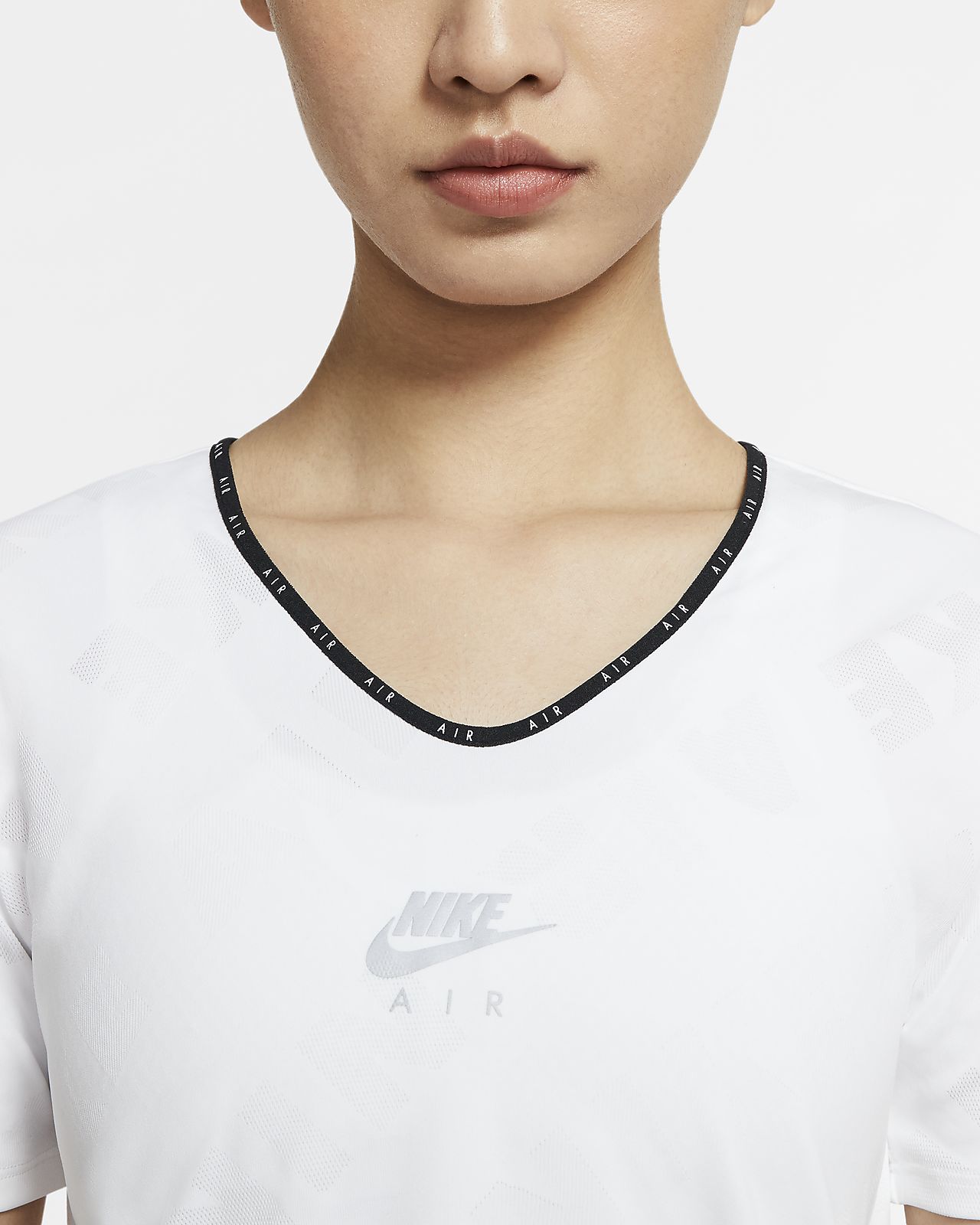 nike just do it jacquard neck tee